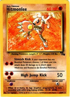 Pokémon Hitmonlee Fossil Series 22 Action Figure - Rare Collectible Toy for Pokémon Fans & Gift for Kids - Perfect for Display, Battles & Gaming Fun