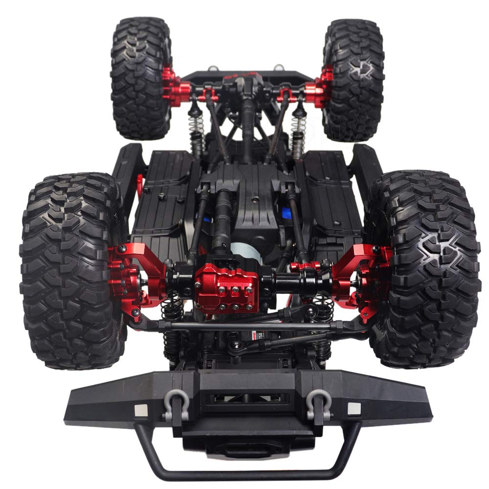 Traxxas TRX-4 1/10 Scale RC Crawler Car Front & Rear Portal Axles - Heavy Duty Black Upgrade Parts for Off-Road Crawling & Rock Climbing Adventures