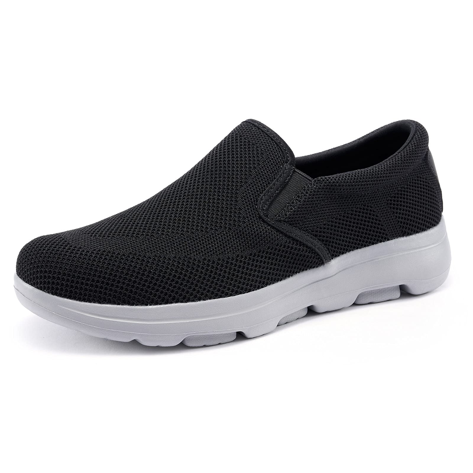 TIOSEBON Men's Breathable Mesh Slip-On Loafers - Lightweight Walking Shoes for Work, Driving & Tennis | Comfortable Casual Shoes for Daily Wear, Travel & Outdoor Activities