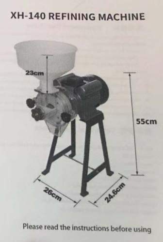 Electric Grain Mill Grinder for Dry/Wet Grains - Flour Milling Machine for Rice, Corn, Coffee & Wheat with Funnel (New Upgrade) - Perfect for Home Baking, Coffee Grinding & Food Preparation