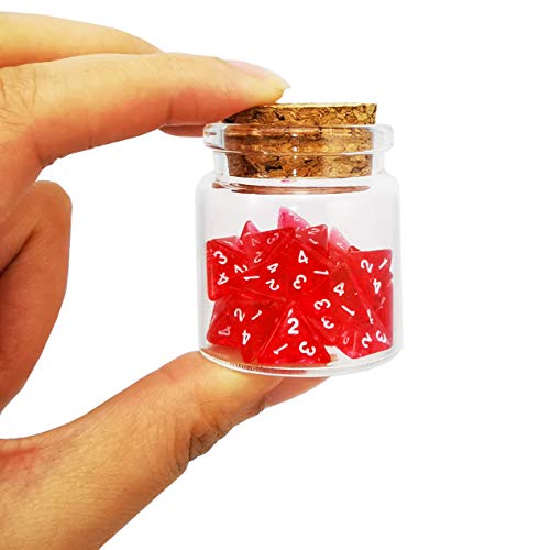 Mini Gem Red D4 Dice 30pcs Healing Potion Bottle