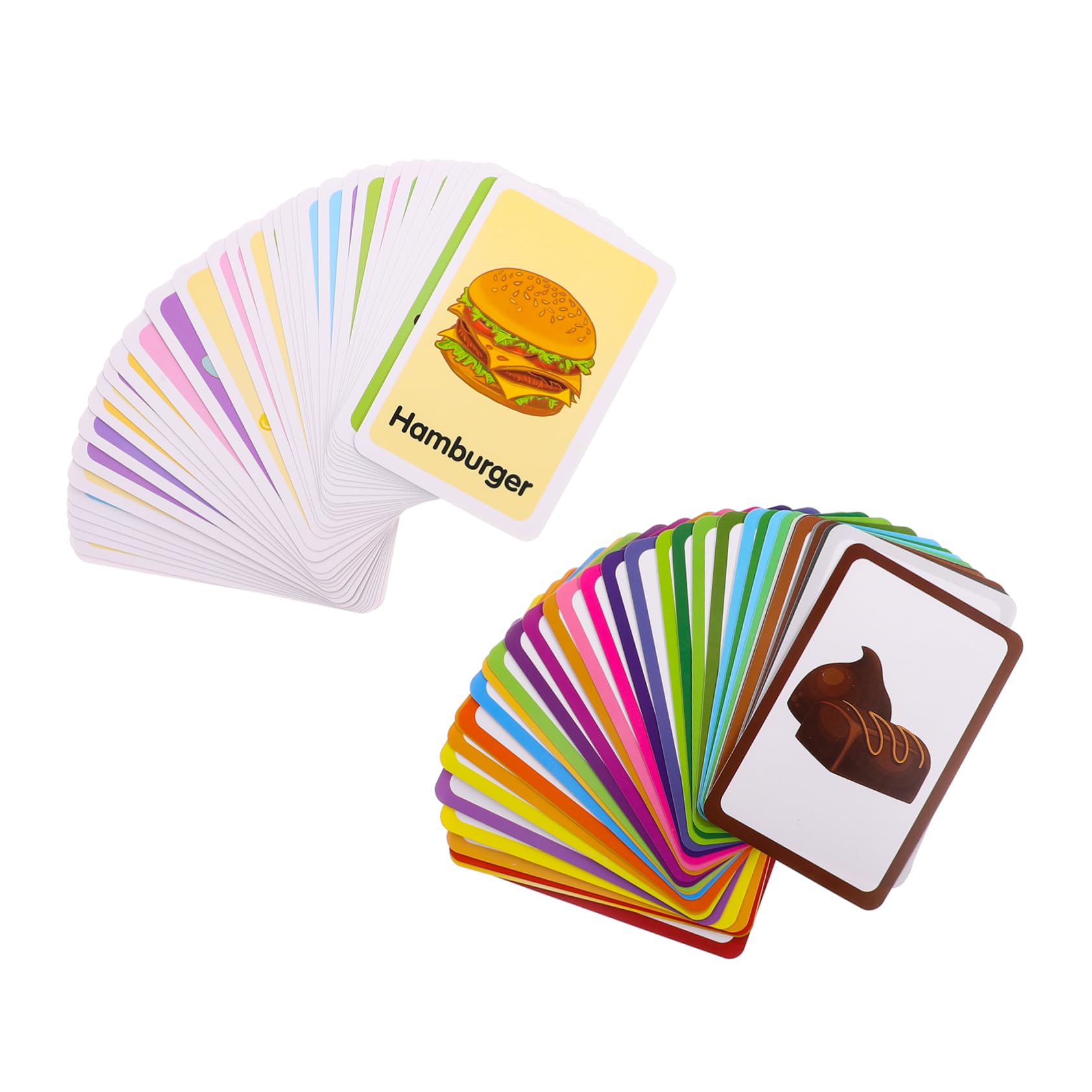 ERINGOGO 6 Sets Early Education Flash Cards for Toddlers - Alphabet, Colors, Fruits, Beverages & Phonics Learning - Montessori Toys for Kids - Perfect for Homeschooling & Classroom Activities