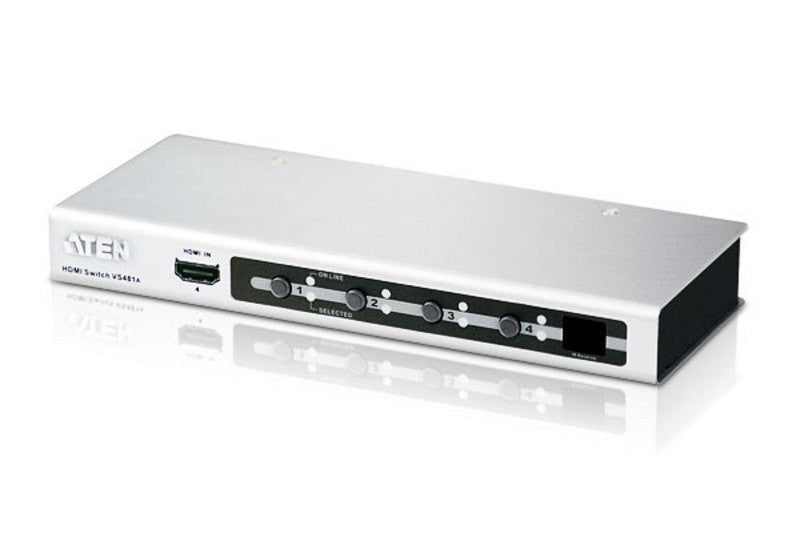 Aten VS481A 4K HDMI Switch 4 Port with IR & RS232 Remote Control - Perfect for Home Theater, Gaming, and Conference Room AV Setup