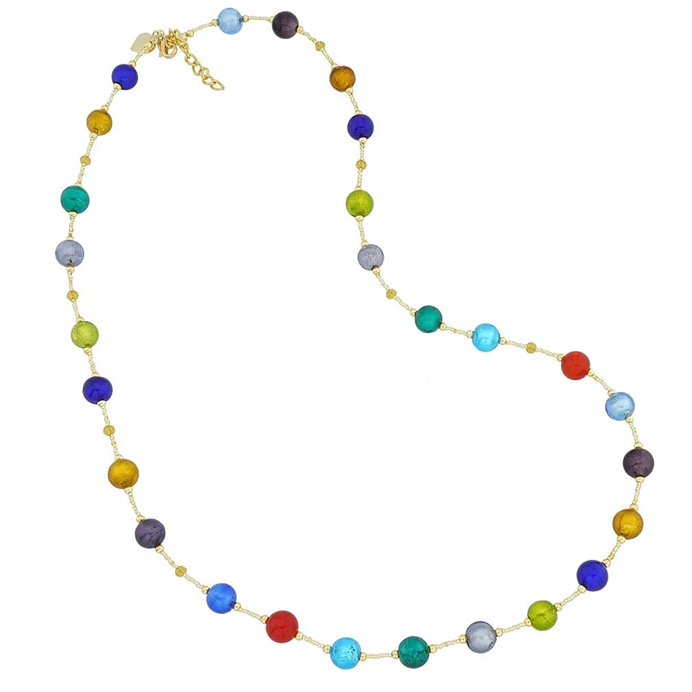 Murano Glass Necklace - Handmade Venetian Jewelry in Multicolor | Perfect for Gifts, Weddings & Special Occasions