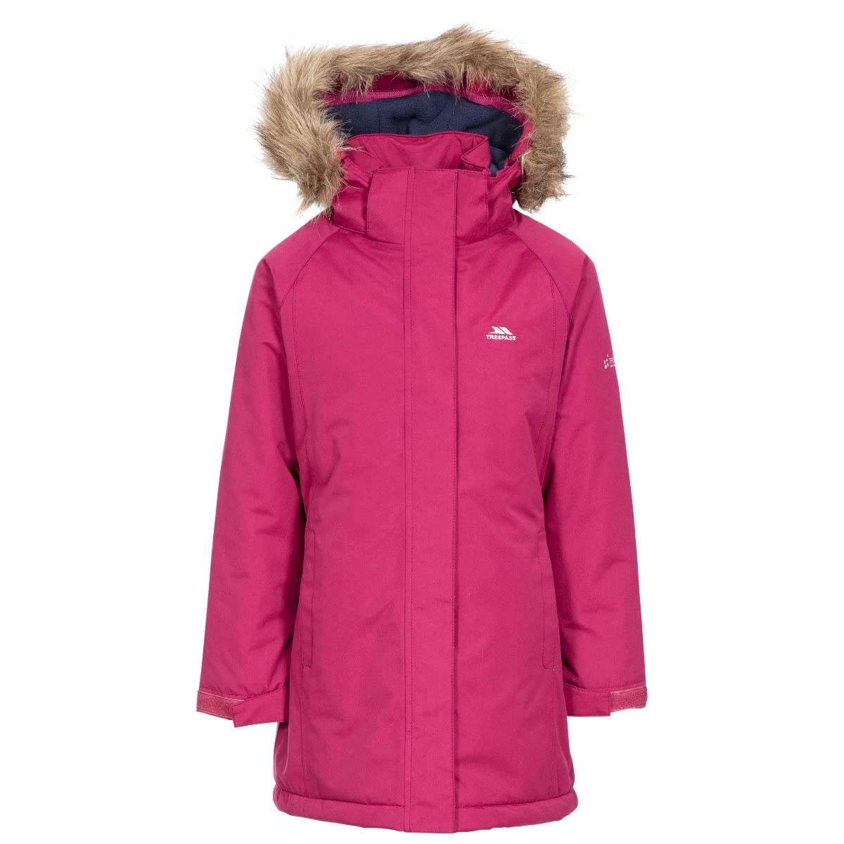 Trespass Girls' Waterproof Parka Jacket - Lightweight Raincoat for Outdoor Play, School & Winter Adventures