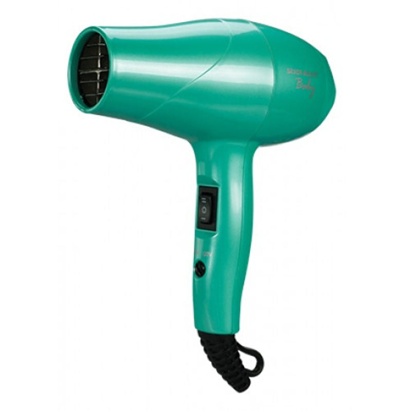 Silver Bullet Metallic Baby Travel Hair Dryer - Compact & Lightweight for Kids, Aqua Blue | Perfect for Travel, Home Use & Baby Care Essentials
