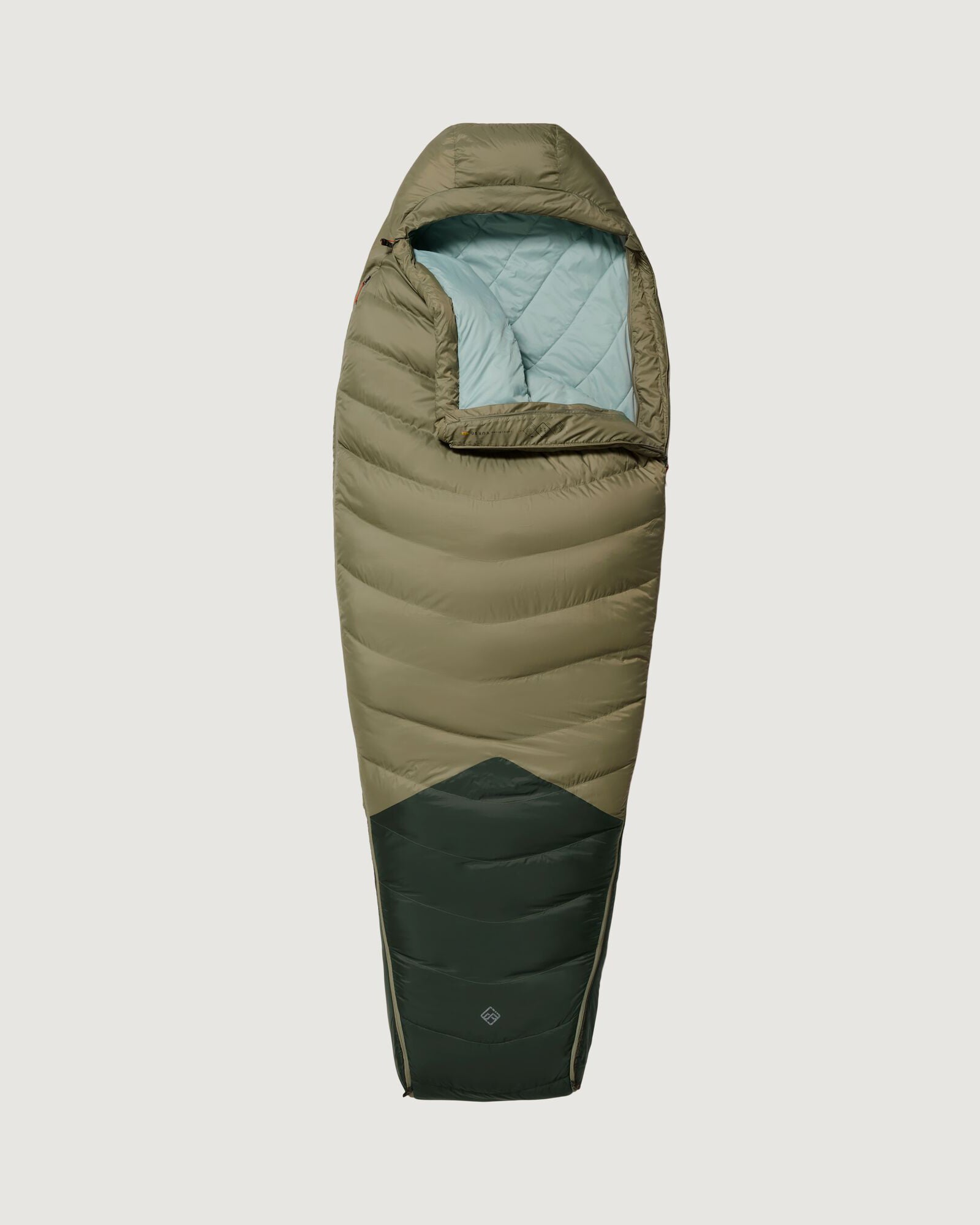 Vurso 2°C Cold Weather Sleeping Bag for Adults - Large Size, Beech/Dark Moss Color - Perfect for Camping, Hiking & Outdoor Adventures