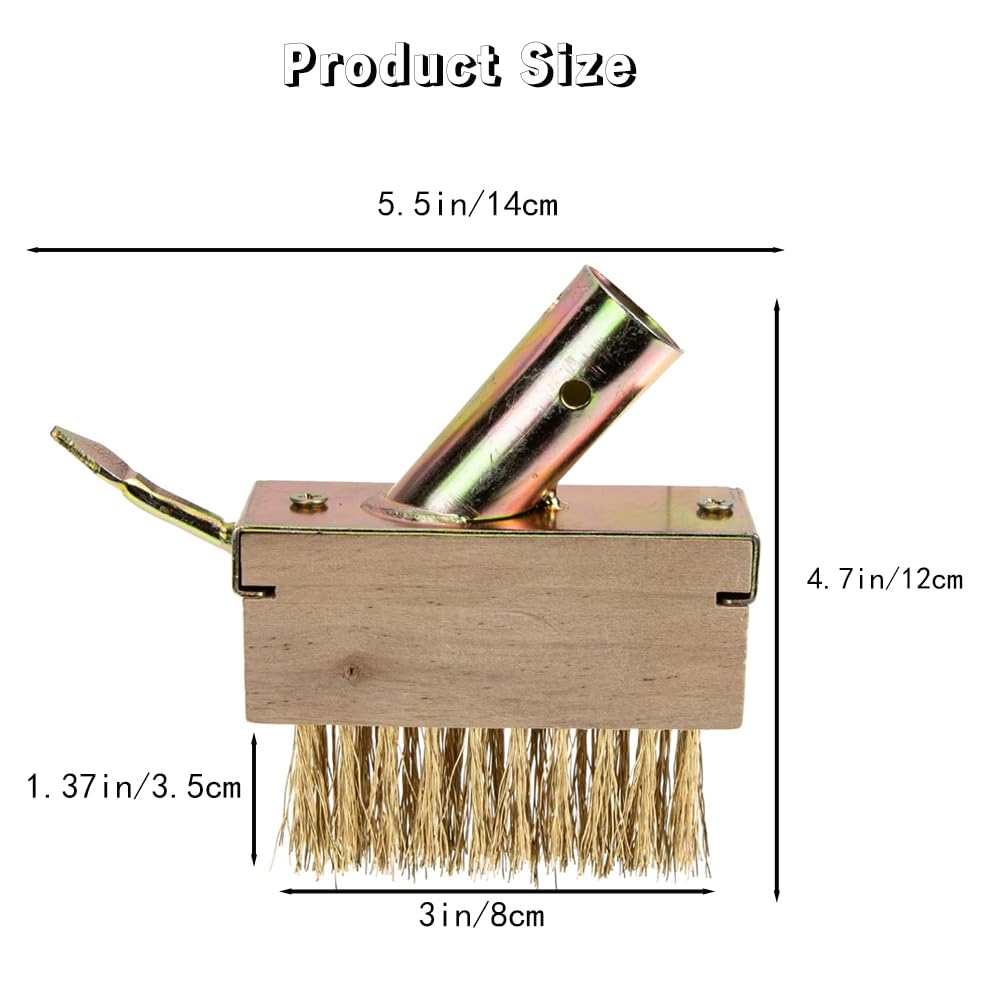 47in Moss Removal Deck Crevice Cleaning Tool - Heavy Duty Metal Wire Brush with Scraper for Weeding, Grout Cleaning & Outdoor Maintenance | Perfect for Patios, Driveways & Garden Tools (Model 47021)
