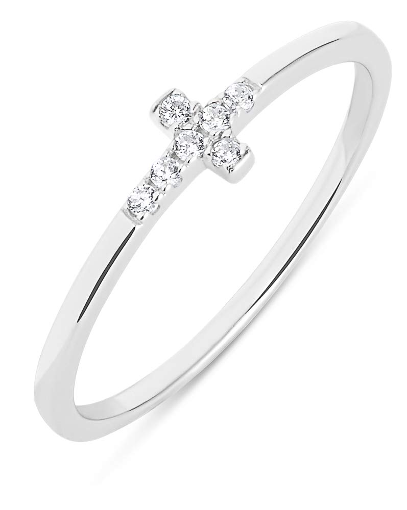 Elegant Milla Cross Rings for Women - 925 Sterling Silver & 14K Gold Plated Religious Jewelry - Perfect Christian Gifts, Catholic Gifts & Spiritual Accessories for Church, Weddings & Daily Wear