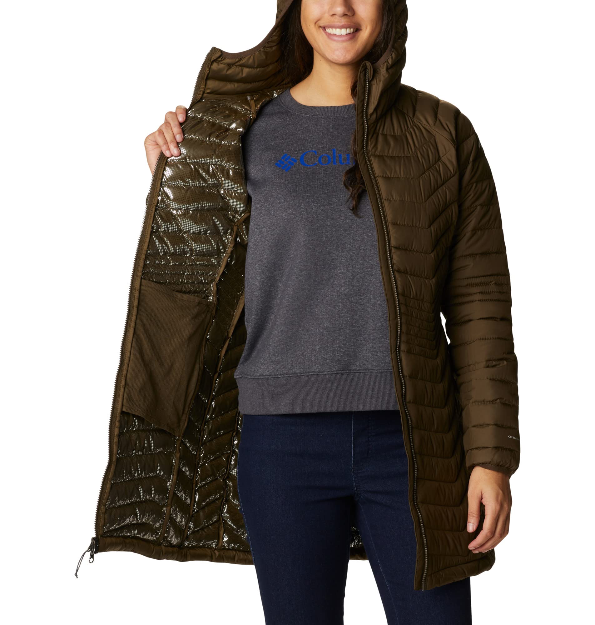 Columbia Women's Powder Lite Mid Jacket - Waterproof Winter Jacket for Skiing, Hiking & Outdoor Activities | Lightweight Insulated Coat for Cold Weather