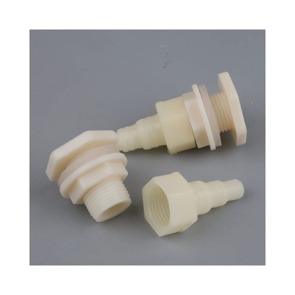 2pcs ABS 20mm Aquarium Drain Fittings - Fish Tank Connectors for Water Tanks & Buckets
