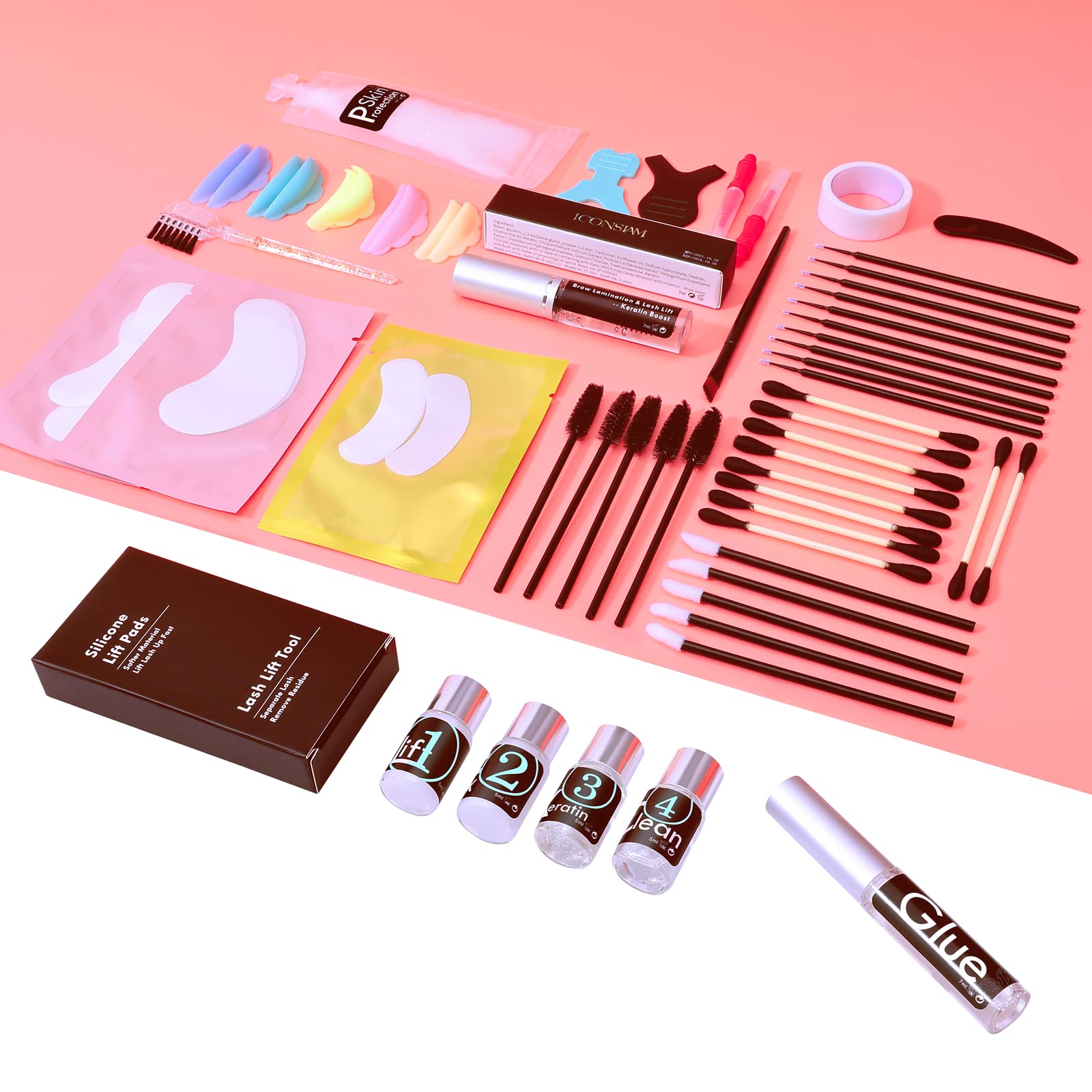Professional Lash Lift & Brow Lamination 2-in-1 Kit - DIY Eyelash and Eyebrow Perming Solution for Home or Salon Use - Long-Lasting Volume for 6 Weeks (5ml Portable Size, 10 Applications) - Perfect for Bridal Makeup, Special Occasions, and Everyday Glam