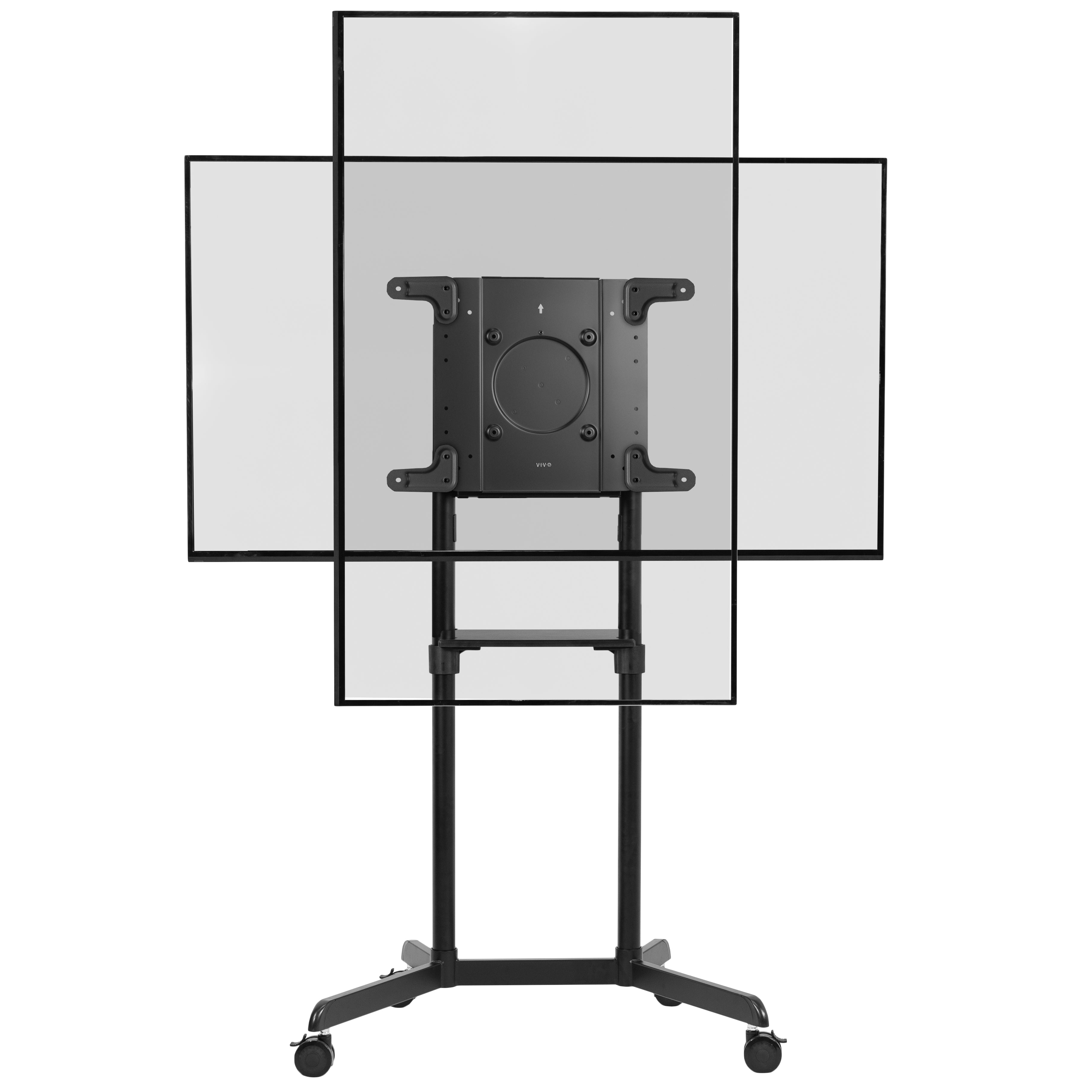 360° Swivel TV Stand Cart for 32-88 Inch Flat Screen TVs - Heavy Duty Mobile TV Mount with Wheels for Living Room, Bedroom & Office