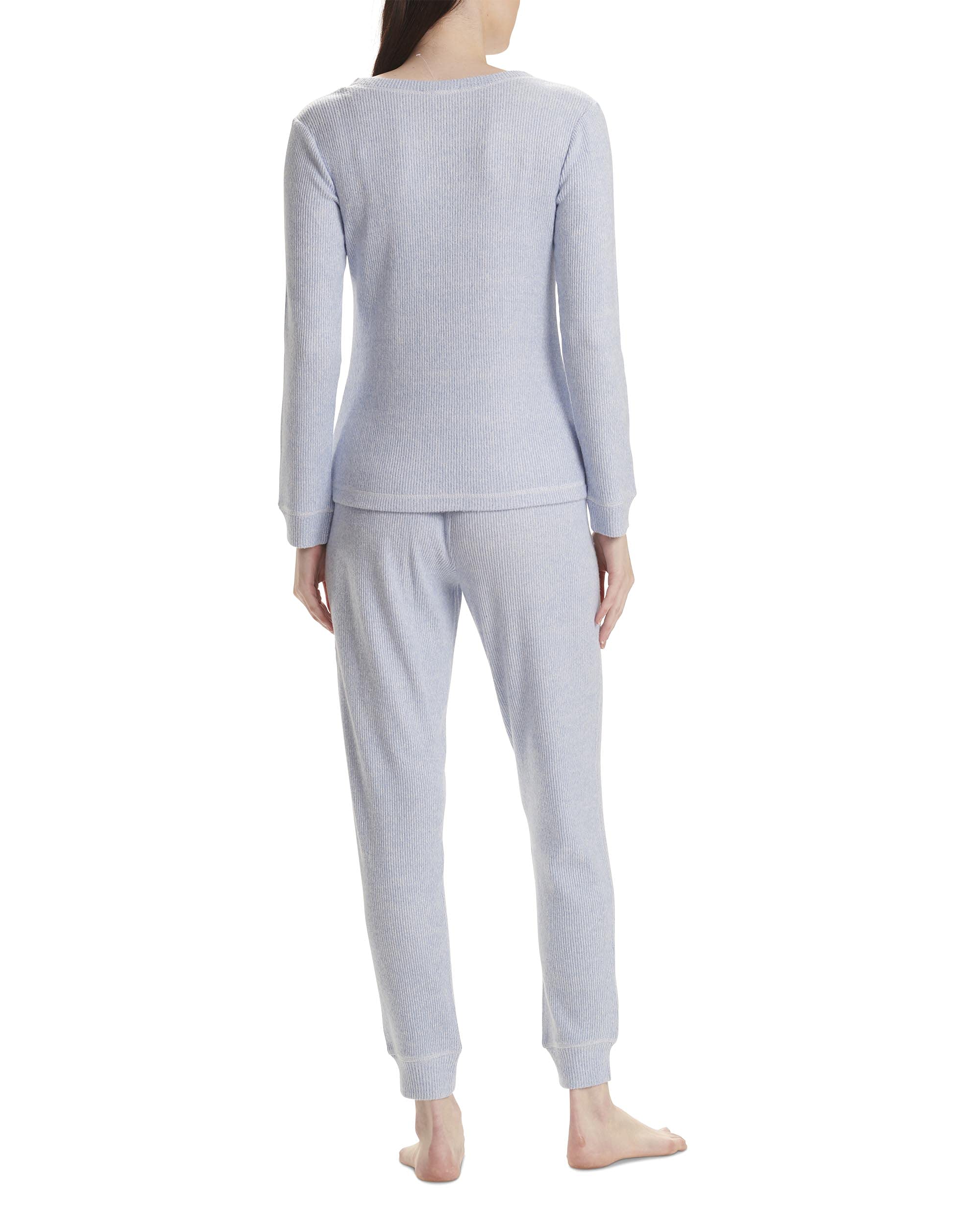 Tommy Hilfiger Women's Waffle-Knit Long Sleeve Jogger Pajama Set - Soft & Cozy Sleepwear for Lounge & Relaxation - Perfect for Nightwear, Travel & Home Comfort