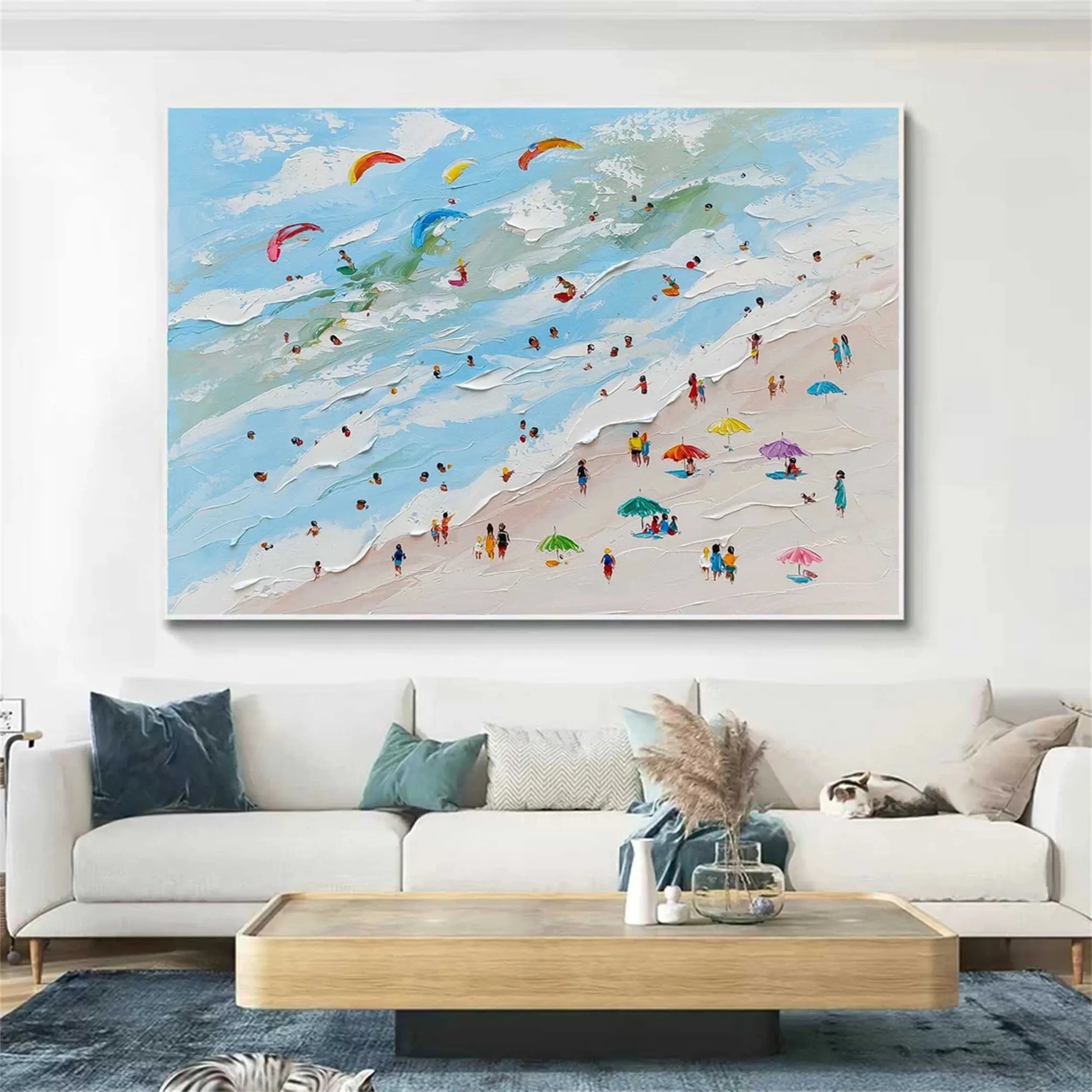 Ocean and Sky Painting #OS 132 - Stunning Seascape Wall Art for Home & Office Decor - Perfect for Living Room, Bedroom or Beach House