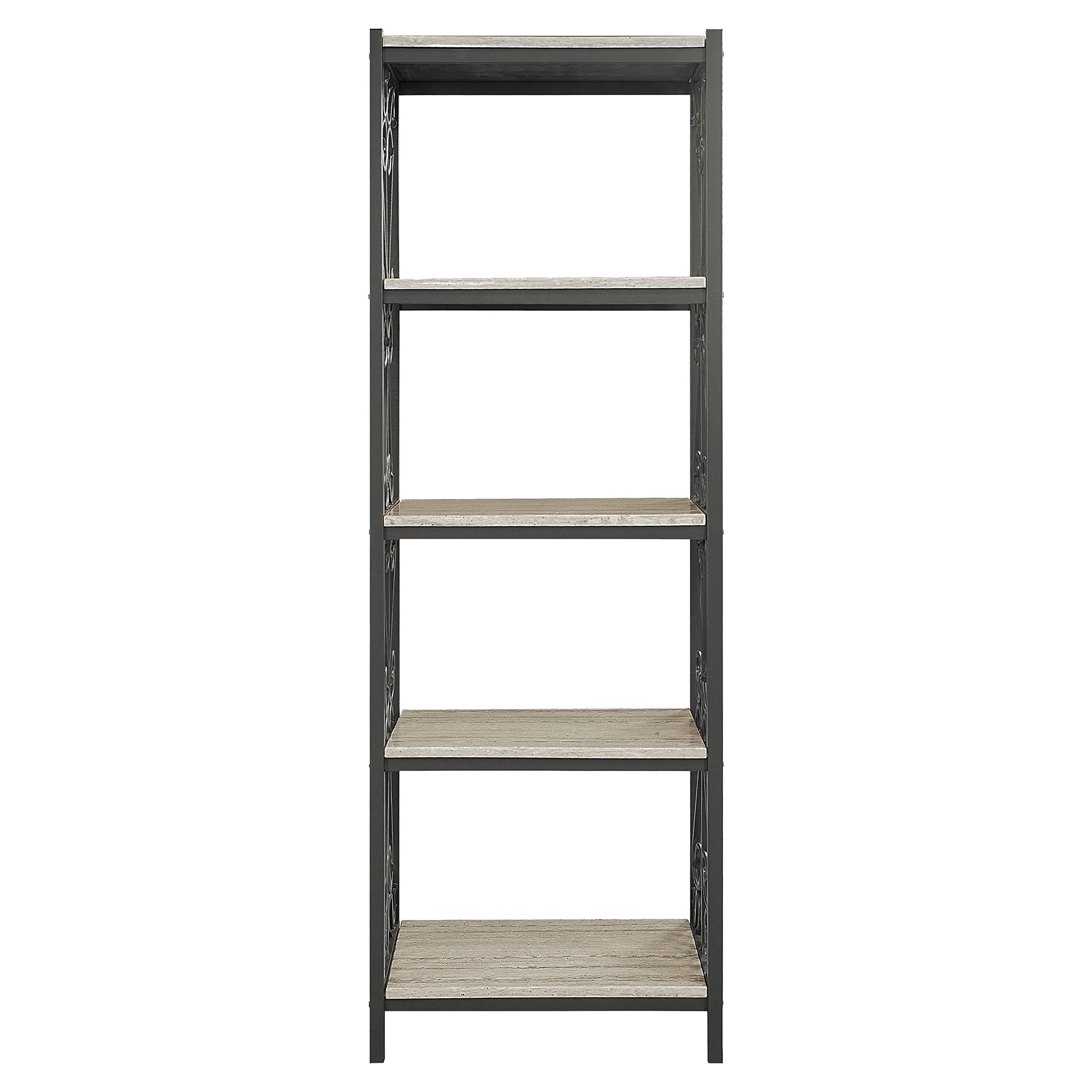 Lexicon Homelegance Fairhope Side Pier Bookcase in White - Stylish Storage for Living Room, Bedroom, or Home Office