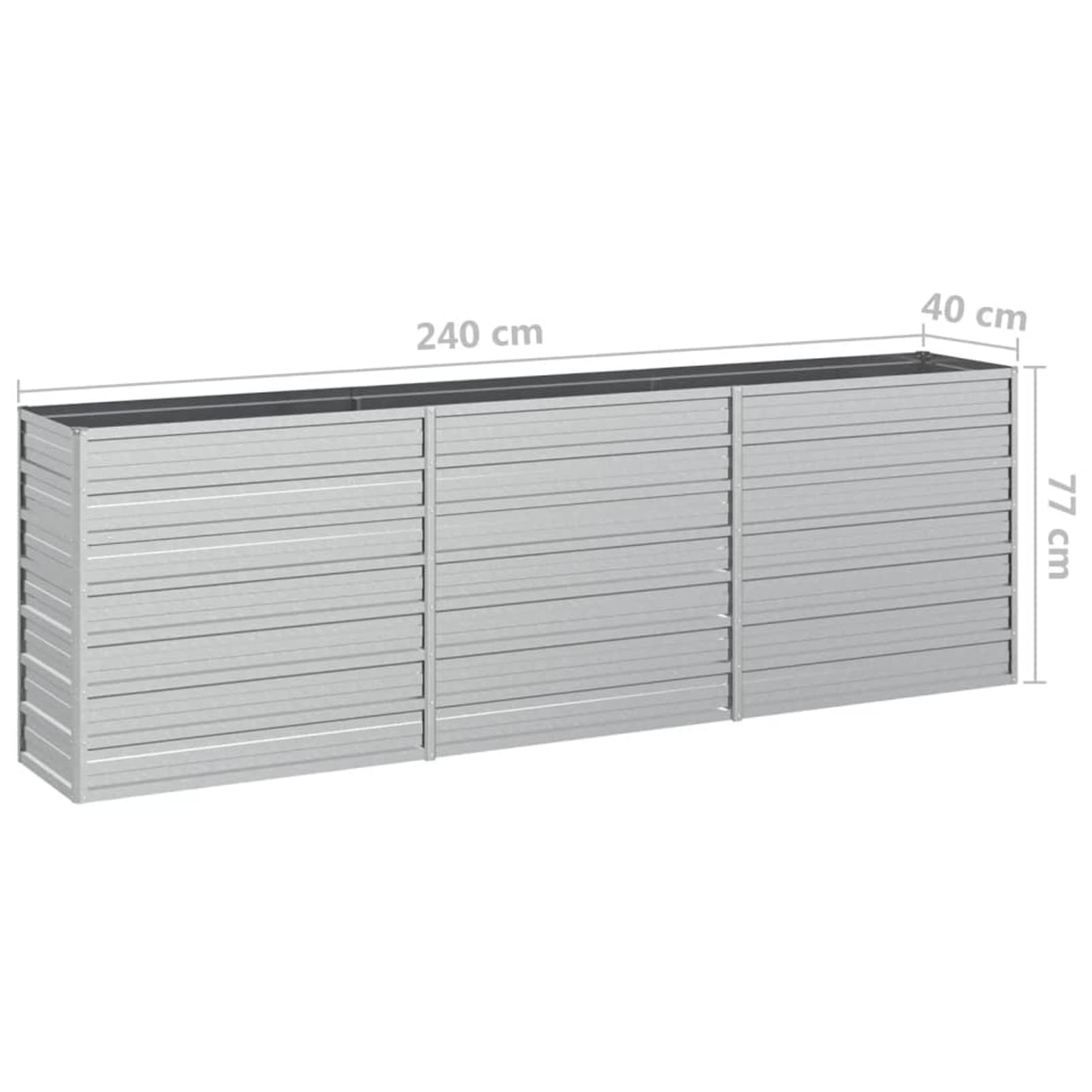 Galvanized Steel Raised Garden Bed Planter 94.5