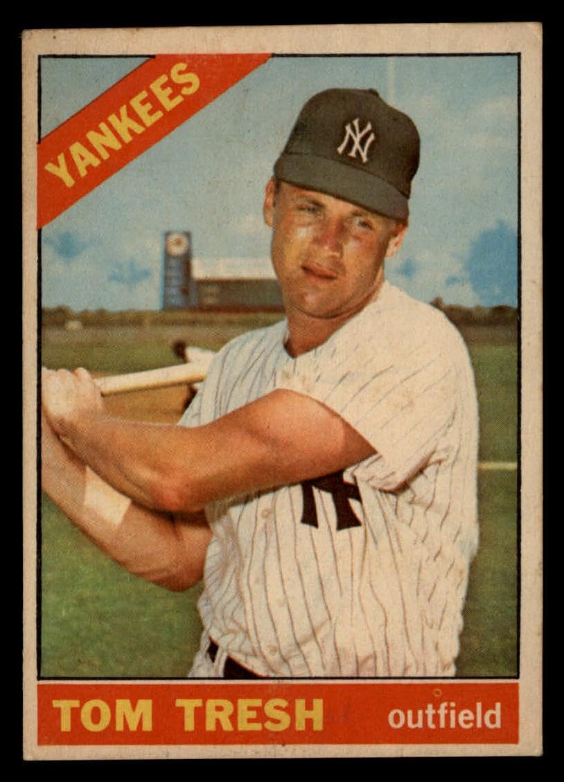 1966 Topps #205 Tom Tresh New York Yankees Baseball Card - Vintage MLB Collectible for Sports Memorabilia Fans - Perfect for Display, Trading, and Investment