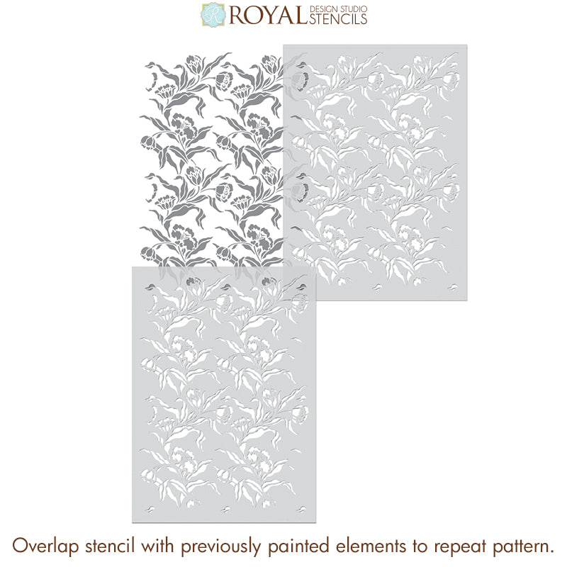 Phoebe's Tulip Stencil - Reusable Flower Painting Template for DIY Crafts, Wall Art, and Home Decor | Perfect for Scrapbooking, Card Making, and Wood Signs