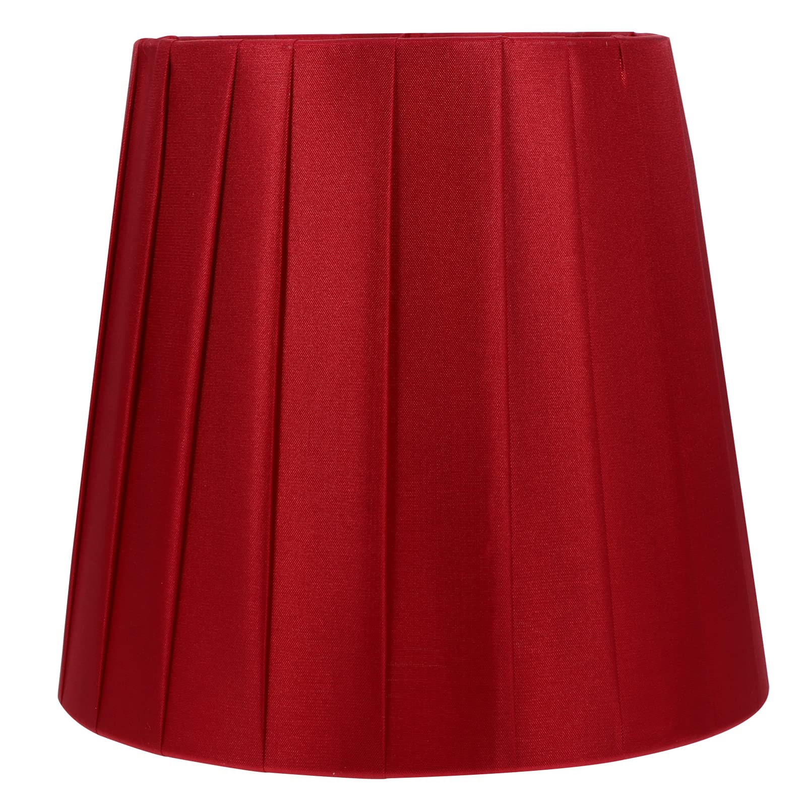 Red Clip-On Lamp Shade - Fabric Light Fixture Cover for Table & Desk Lamps - Perfect for Bedroom, Living Room, Office & Nightstand Lighting Decor