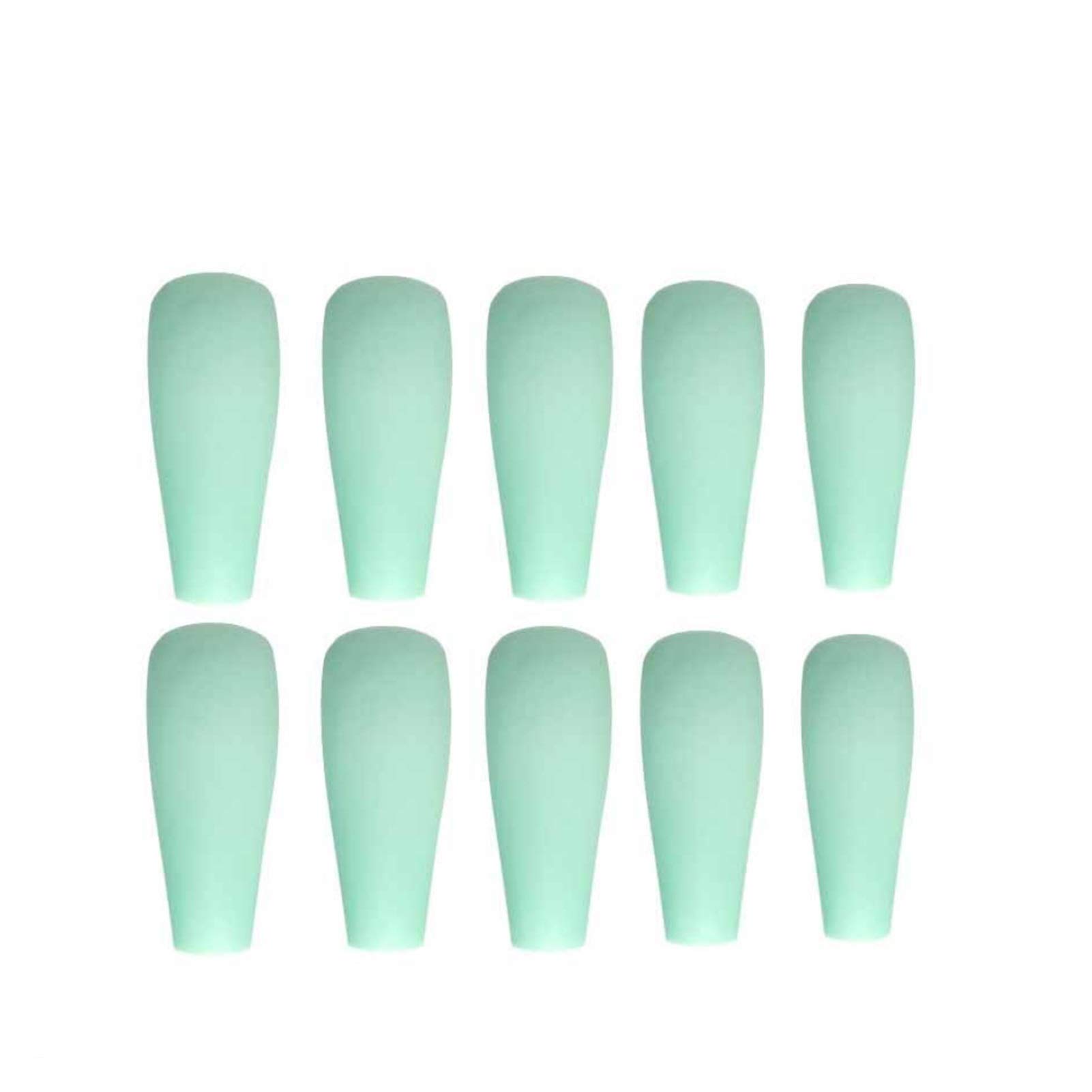 24pcs KIRANDY Peppermint Green Ballerina Press On Nails - Detachable False Nail Tips with Glue - Fake Nails Stickers for Women - Perfect for Parties, Weddings & Special Occasions