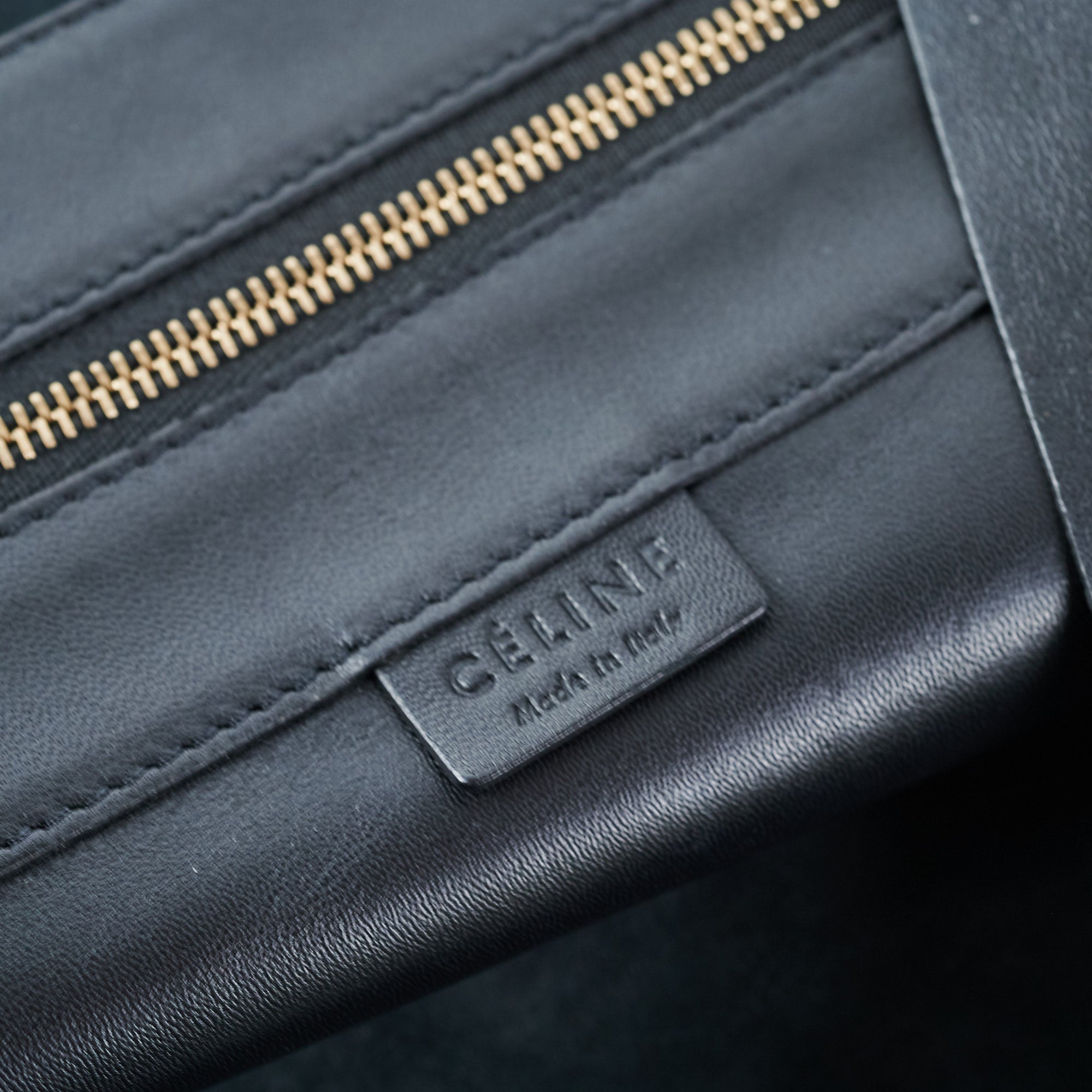 Celine Black Leather Tote Bag for Women - Stylish & Spacious Handbag for Work, Travel & Everyday Use