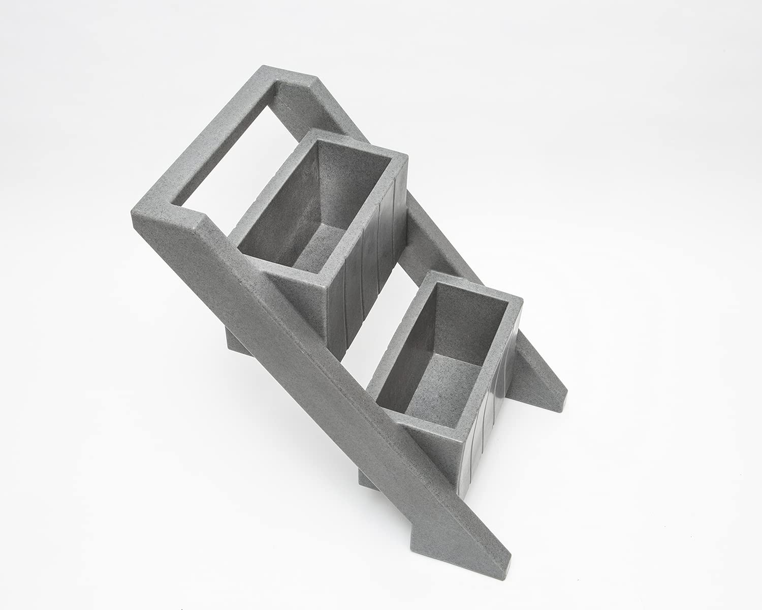 Raised Angled Garden Bed - Dark Granite Color Elevated Planter Box for Vegetables, Herbs & Flowers | Perfect for Patio, Balcony & Backyard Gardening