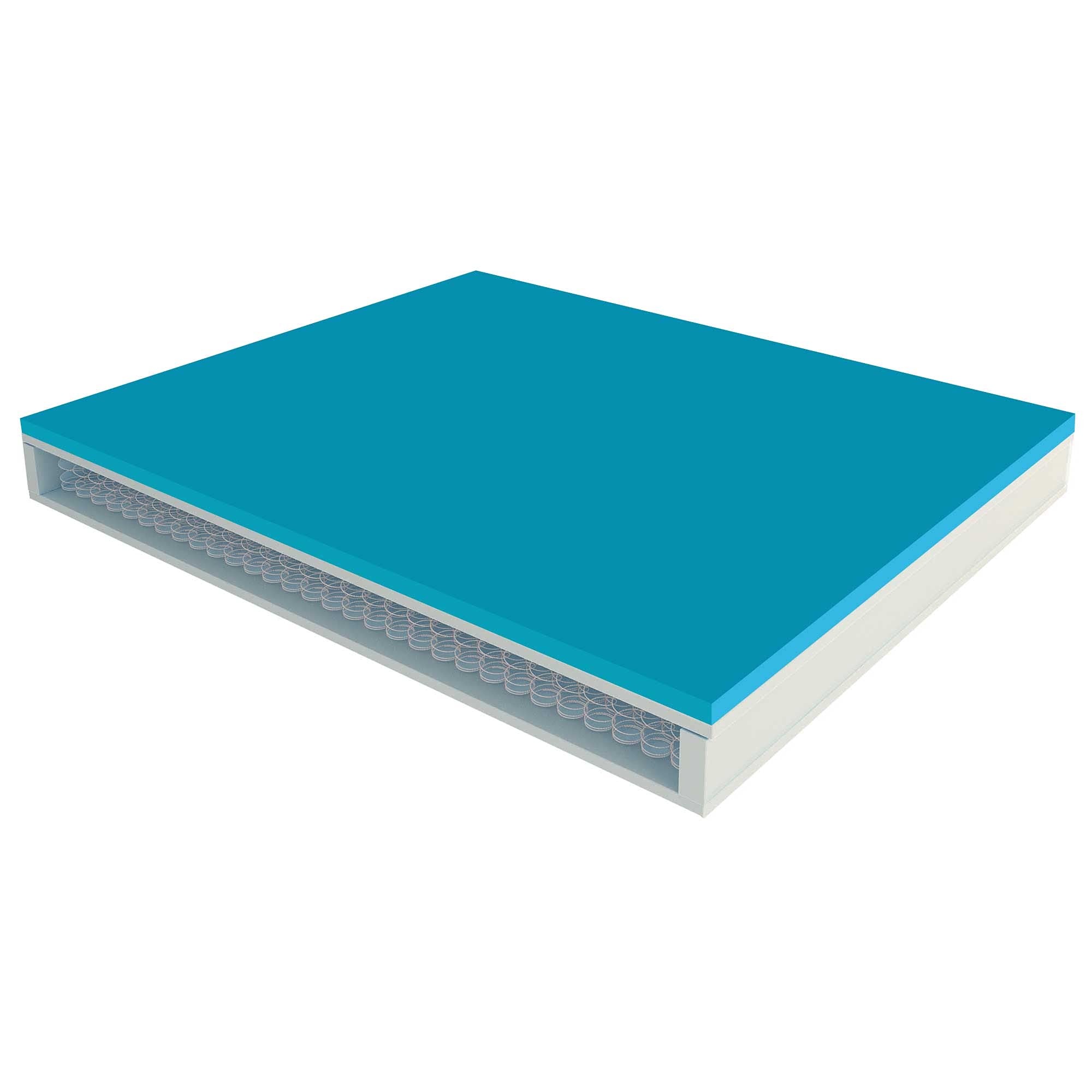 Baldiflex Emporio 20cm Height Viscoelastic Foam and Spring Mattress - 170x200cm Queen Size Bed with 3cm Memory Layer, Aloe Vera Cover & Ventilation Band - Perfect for Master Bedroom, Guest Room, and Home Comfort