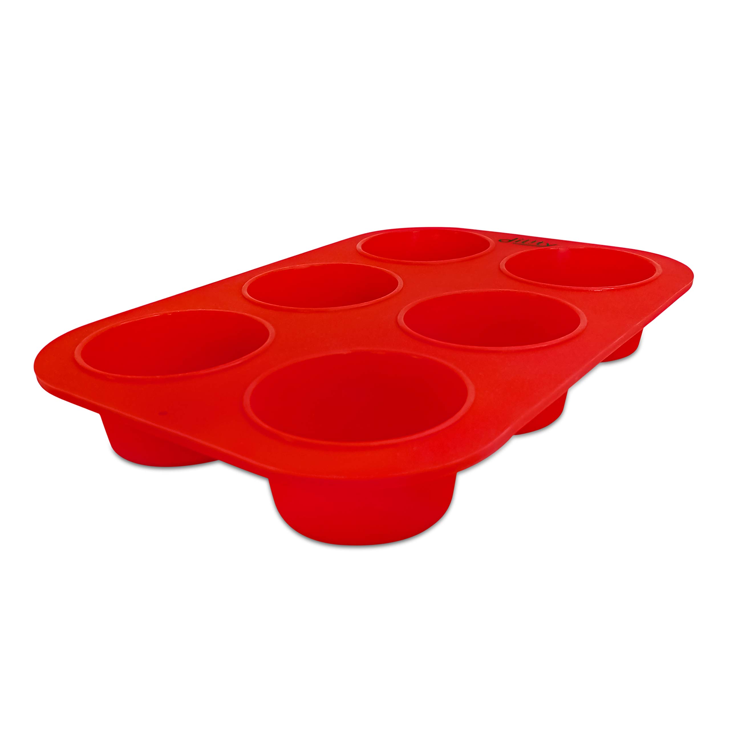 6-Cup Silicone Muffin Pan - Extra Deep Large Cupcake Baking Tray for Muffins, Cupcakes & Yorkshire Puddings | Non-Stick BPA-Free Bakeware | Perfect for Home Baking, Parties & Holiday Treats