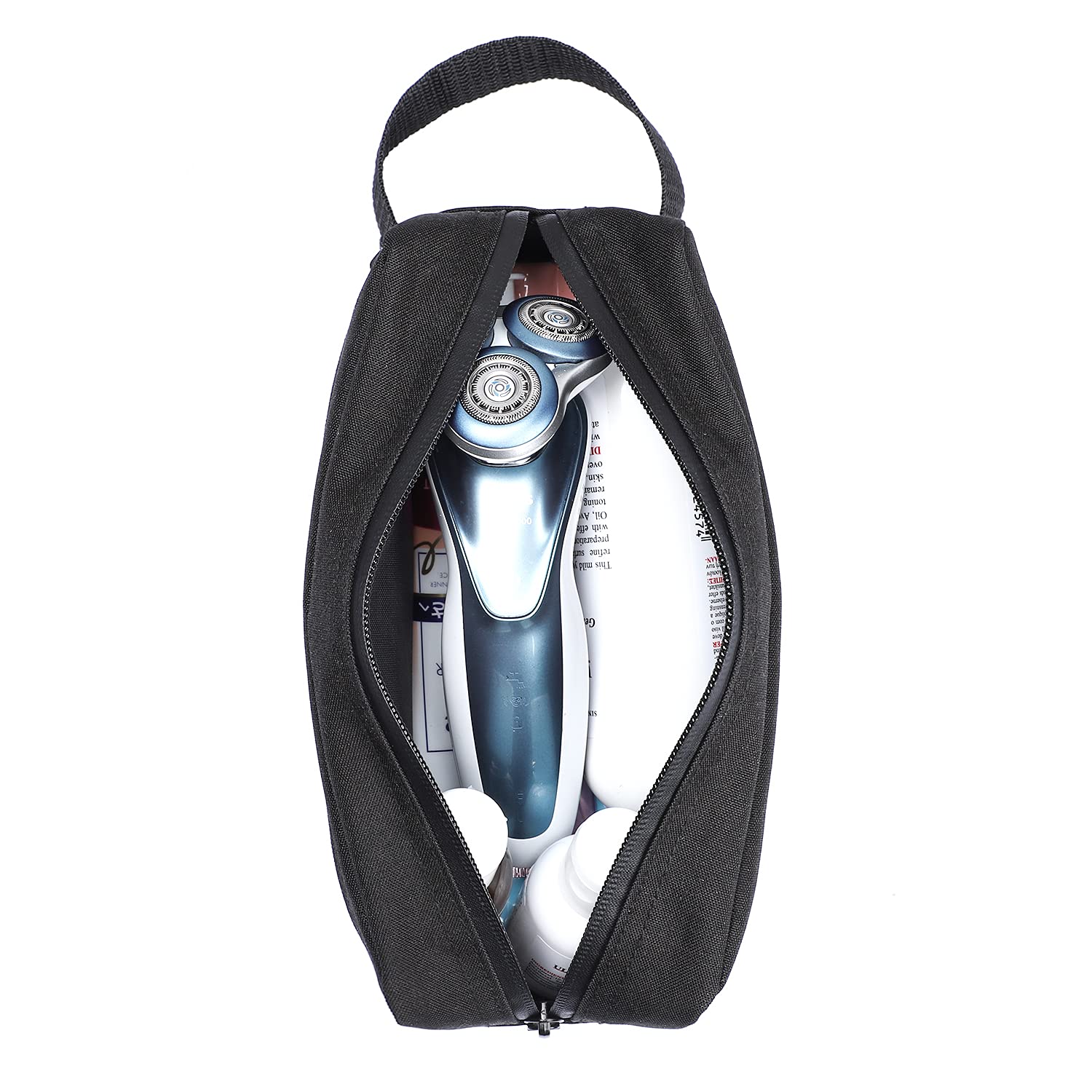 Etercycle Waterproof Travel Toiletry Bag for Men - Portable Shower & Gym Organizer with Handle - Ideal for Camping, Business Trips & Vacation (Black)