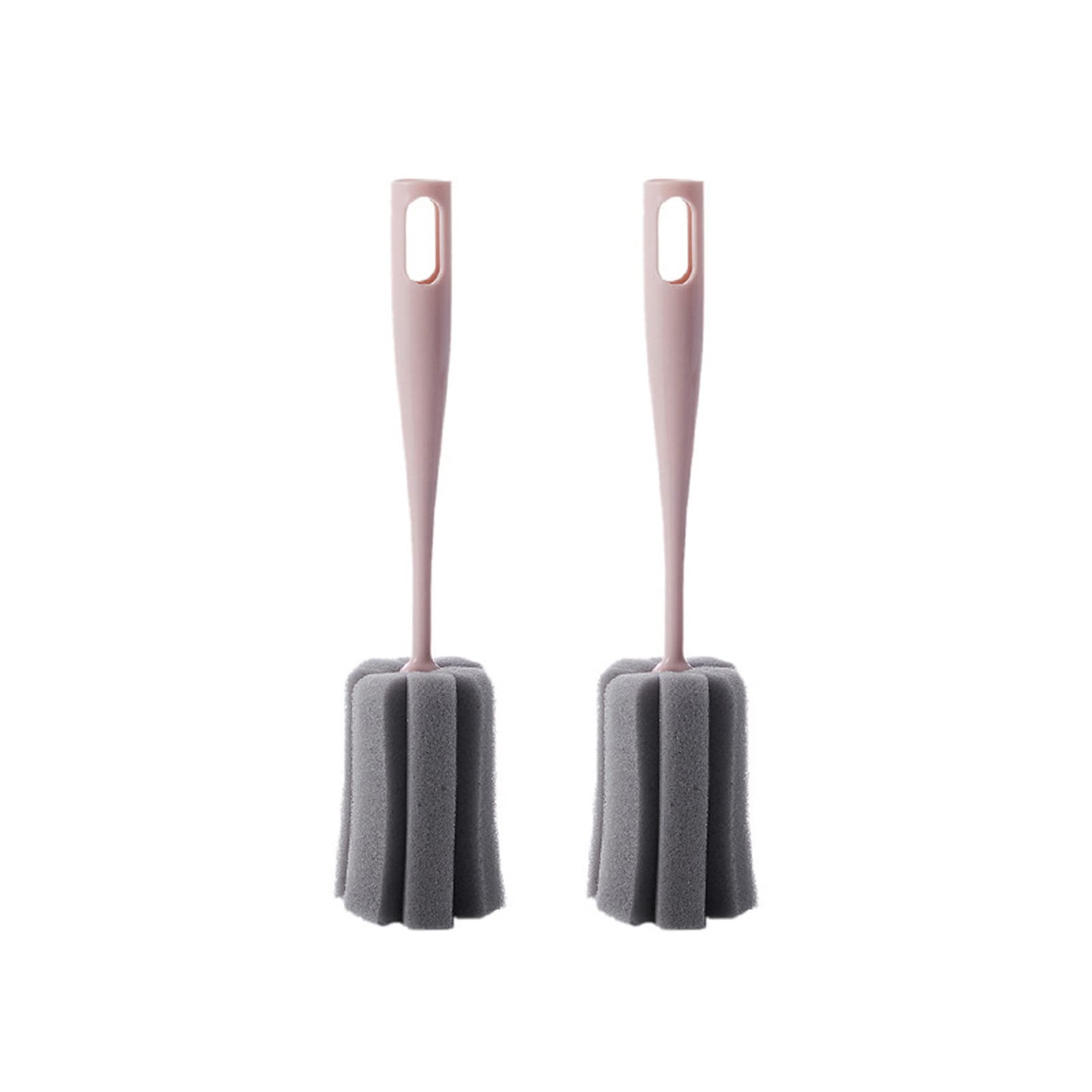 2 Pack Sponge Vacuum Cup Brush - Flexible Bottle Cleaning Brush for Milk Bottles, Water Cups, Baby Bottles - Removable PP Sponge for Easy Rinsing - Perfect for Home Kitchen, Baby Care & Travel Use