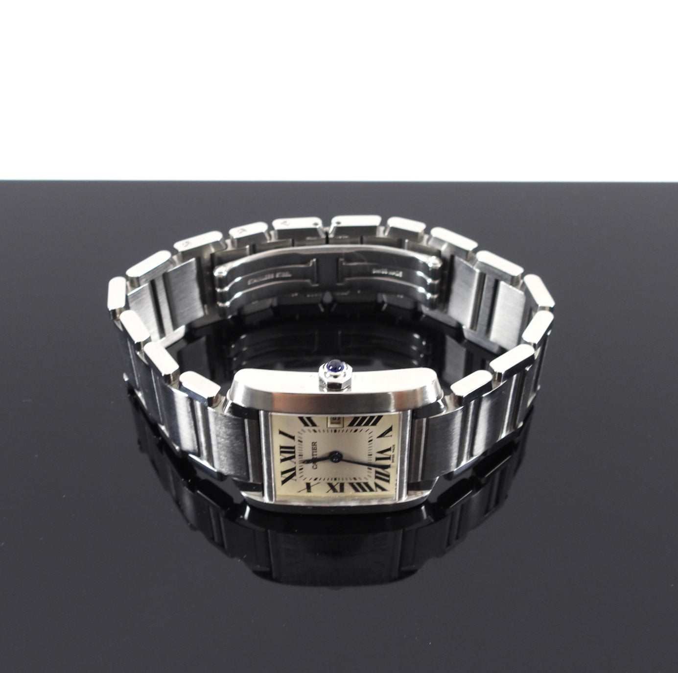 Cartier Tank Francaise Small Ladies Watch - Stainless Steel Luxury Timepiece for Women | Perfect for Office Wear, Formal Events & Everyday Elegance