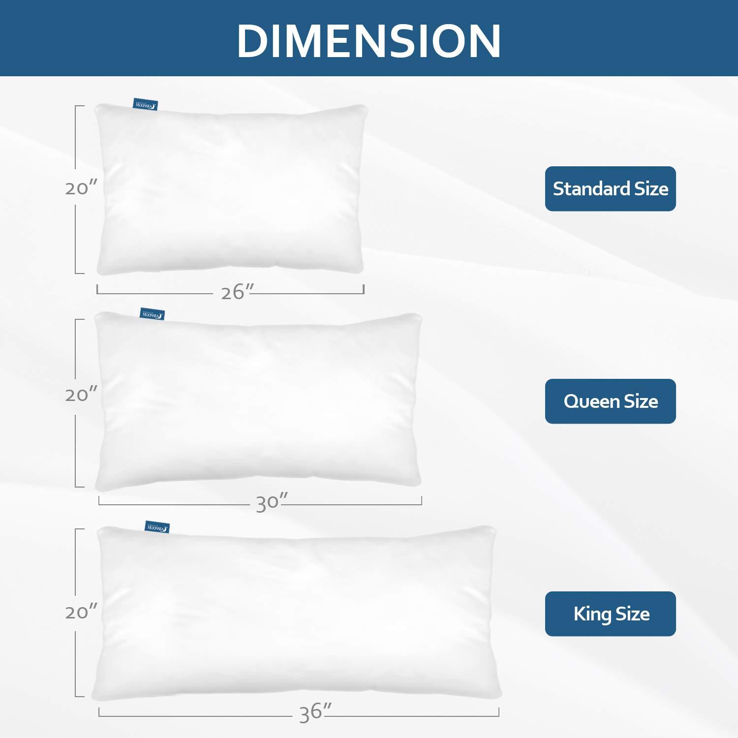 Waterproof Queen Pillow Protectors 4 Pack - 20x30 Inch Bed Bug Proof Zippered Pillow Covers - Hypoallergenic White Pillow Encasement for Allergy Relief & Mattress Protection - Perfect for Hotels, Dorms, and Home Use