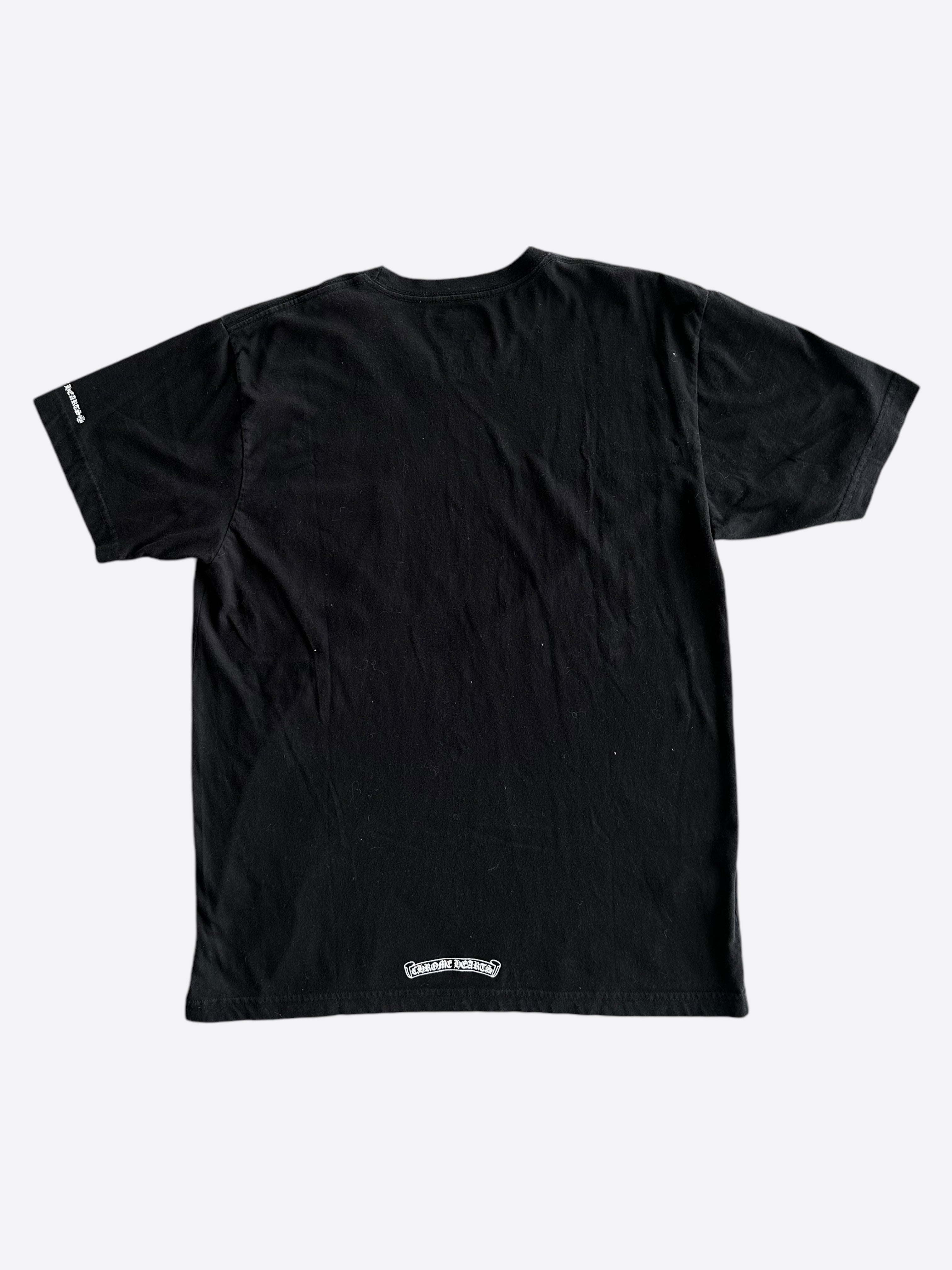 Chrome Hearts Black & White Logo Collar T-Shirt for Men | Trendy Streetwear Fashion | Perfect for Casual Outfits & Night Out