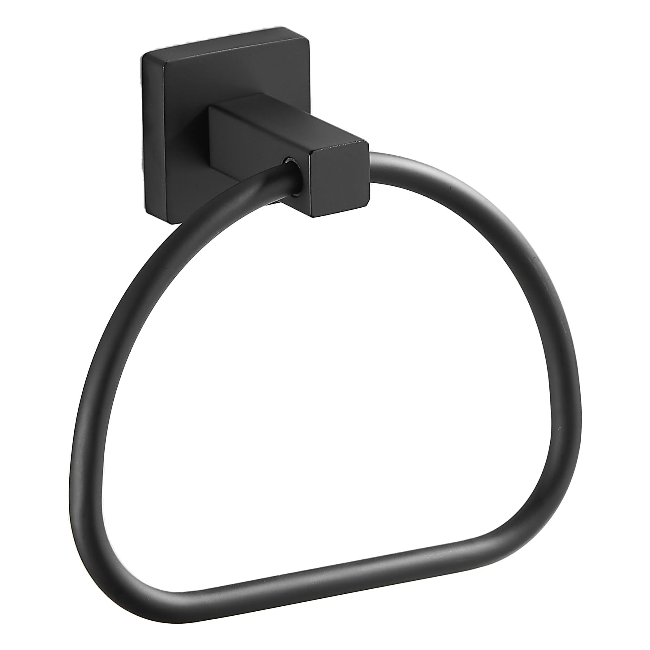 Modern Matte Black Wall Mounted Hand Towel Holder - Half Round Bathroom Towel Ring for Kitchen & Bathroom - Durable Stainless Steel Towel Hanger for Home, Spa, Hotel (Set of 2) - Perfect for Guest Bathrooms & Powder Rooms