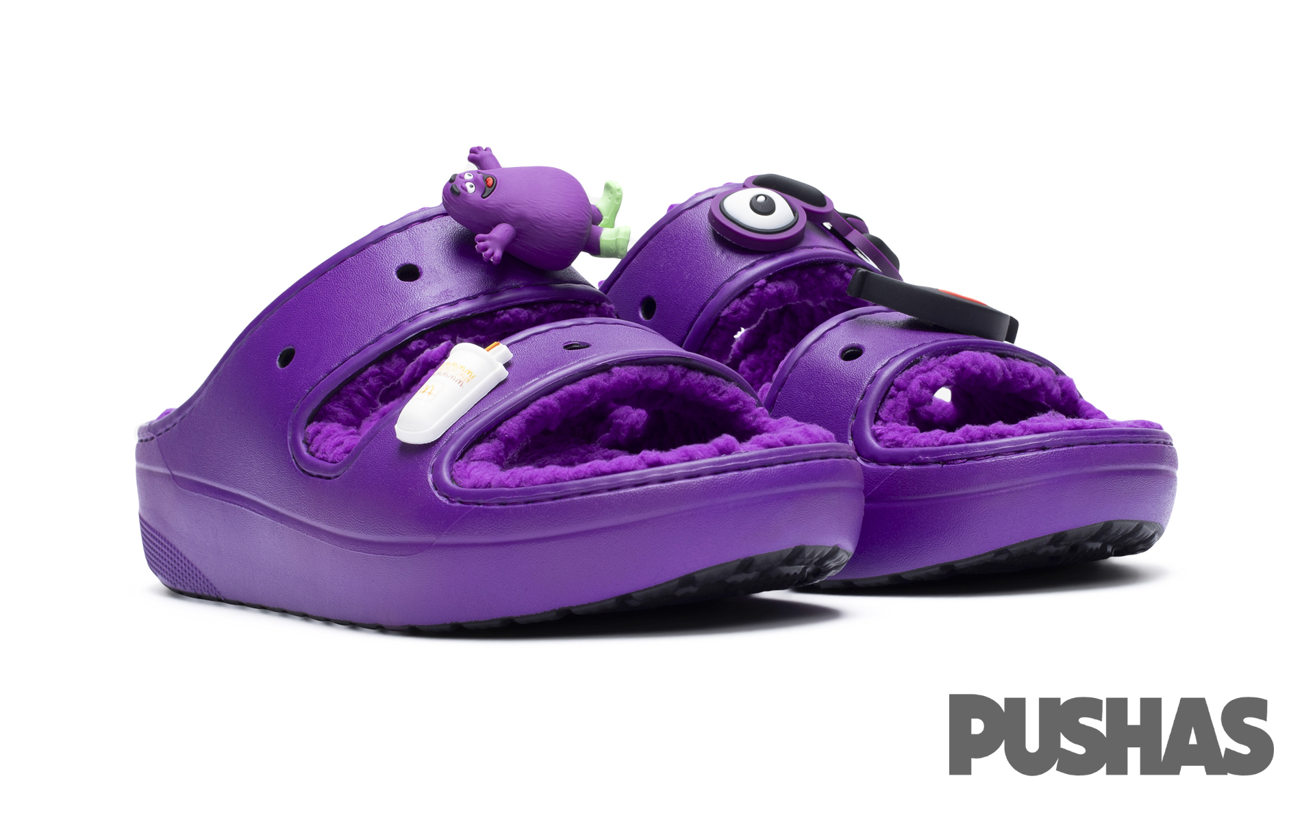 Crocs Classic Cozzzy Sandal 'McDonald's Grimace' (2023) - Comfortable Unisex Slides for Men & Women - Perfect for Beach, Pool, and Casual Wear