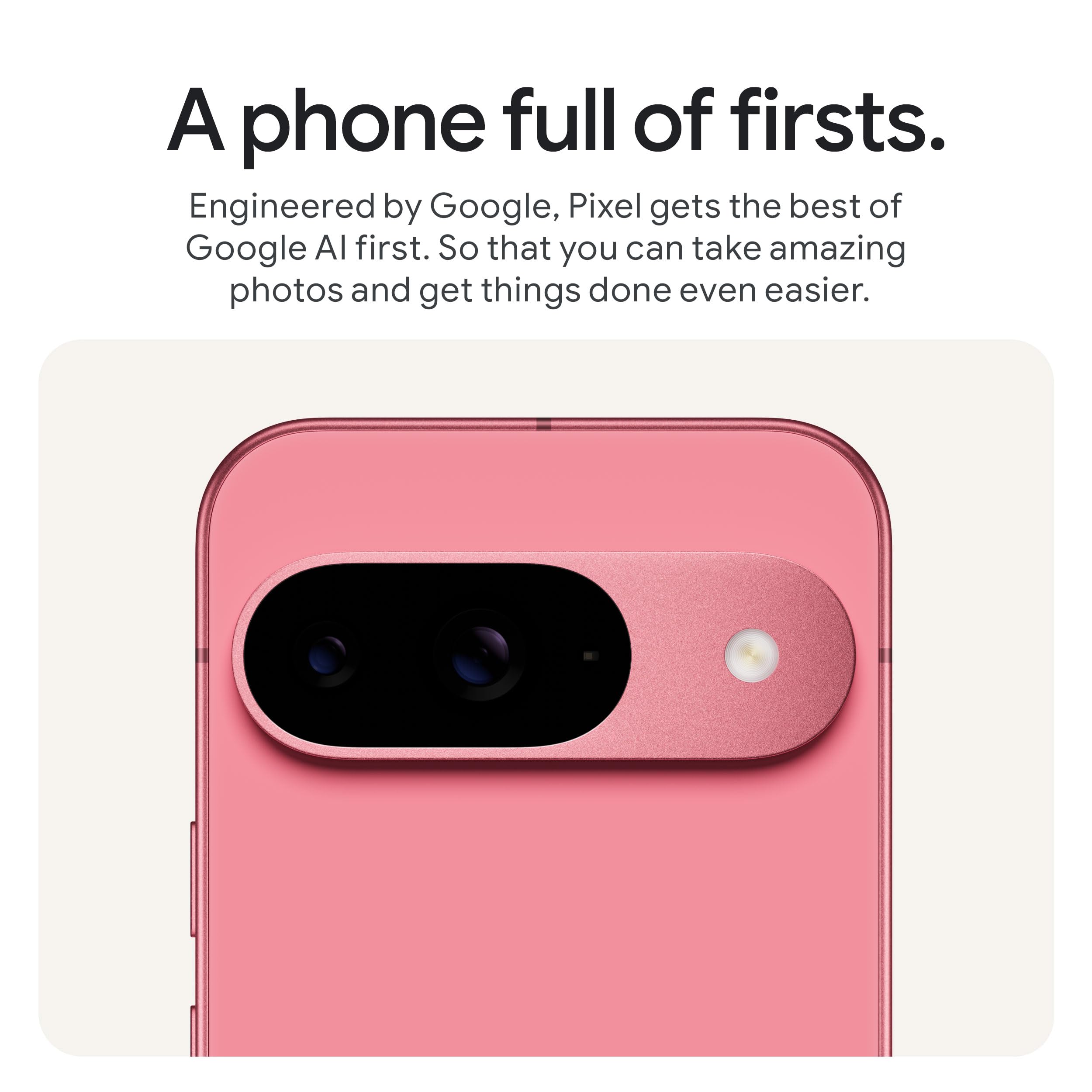 Google Pixel 9 256GB Unlocked Android Smartphone - Advanced Pixel Camera, 24+ Hour Battery, Fast Wireless Charging, Dual SIM, Powerful Security - Porcelain White | Perfect for Travel Photography & Business Professionals