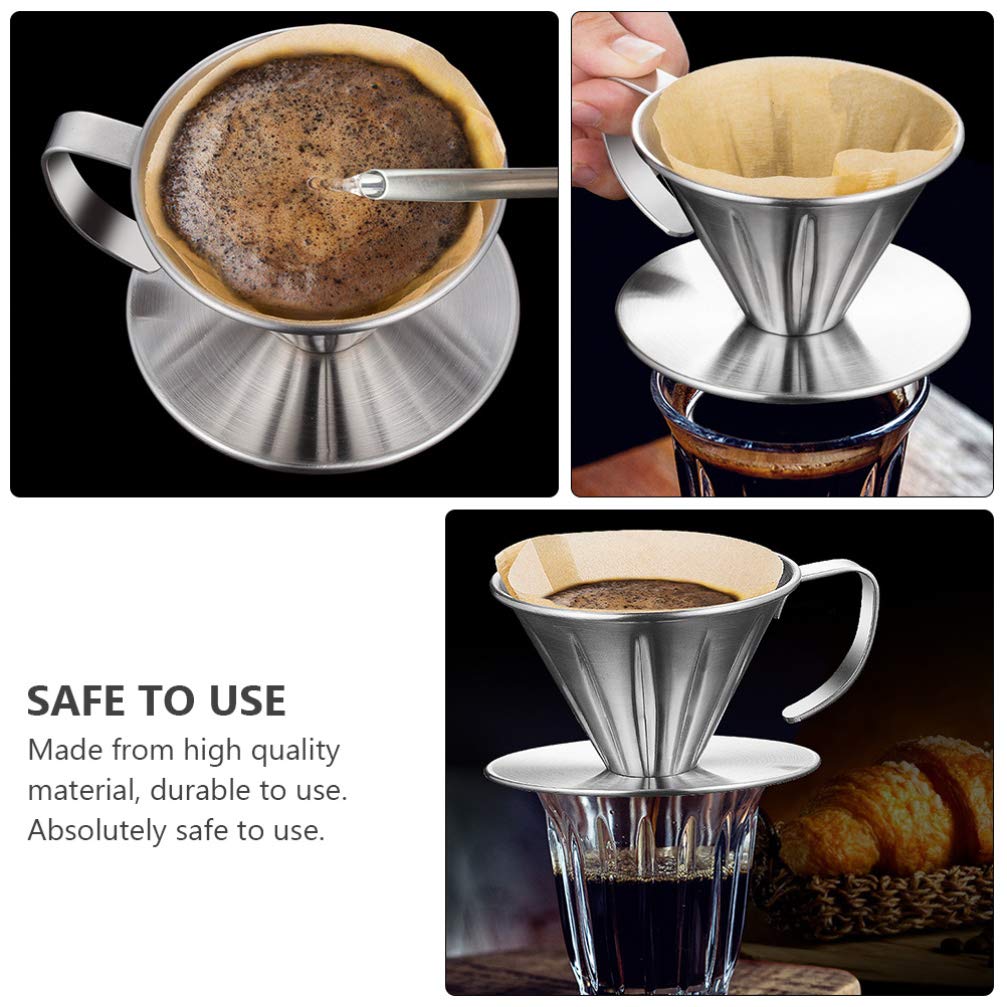 Premium Coffee Filter & Tea Strainer Funnel - Durable Coffee Dripper with Handle for Pour Over, Cold Brew & Loose Leaf Tea - Essential Home Barista & Tea Brewing Tool for Perfect Extraction Every Time