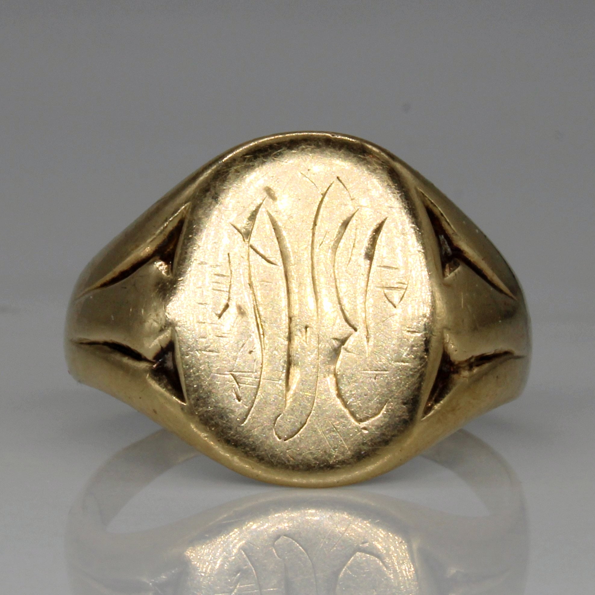 10K Yellow Gold Initial Letter Ring for Women - Size 9.75 - Personalized Name Ring for Gifts, Anniversary & Everyday Wear