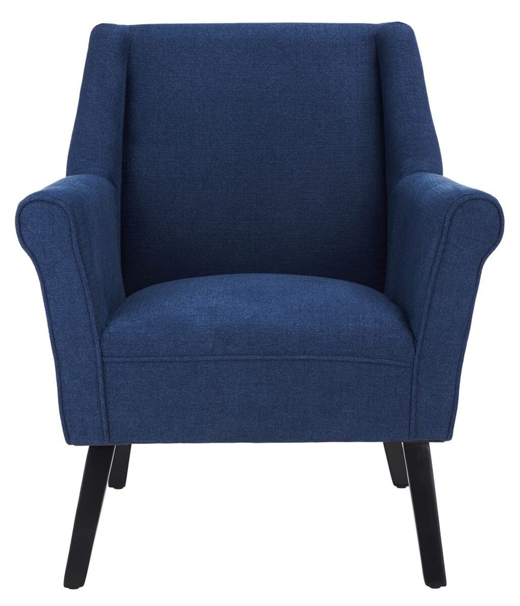 SAFAVIEH Home Collection Videl Navy/Black Accent Chair - Modern Living Room Furniture for Small Spaces, Office, Bedroom & Reading Nook