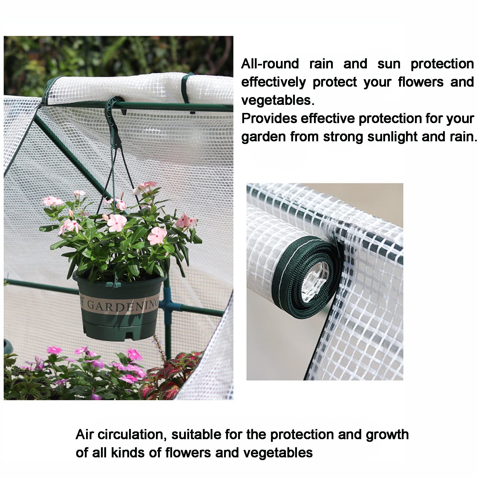 Premium Plastic Greenhouse for Garden - UV Protection & Waterproof PE Cover, Portable Mini Greenhouse (120x60x60cm) - Ideal for Seedlings, Plant Protection & Outdoor Gardening