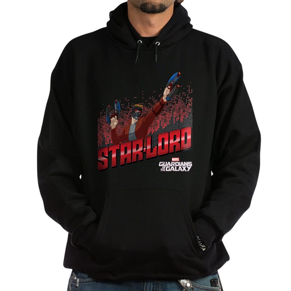 Guardians of the Galaxy Star Lord Guns Hoodie - Dark Grey Pullover Sweatshirt | Marvel Comics Cosplay & Casual Wear