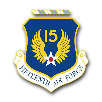 US Air Force 15th Air Force Vinyl Decal Sticker Set - 3.8 Inch Military Emblem (6-Pack) - Perfect for Cars, Laptops, Helmets & Military Collectors