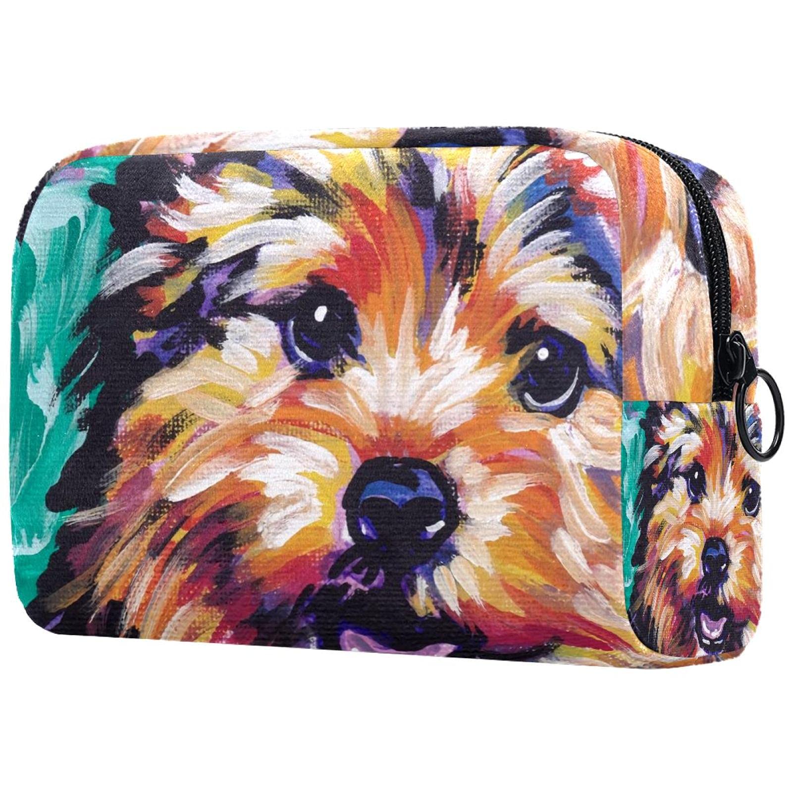 Waterproof Travel Makeup Bag for Women - Roomy Cosmetic Organizer with Norwich Terrier Dog Design - Perfect for Toiletries, Travel Accessories & Daily Use