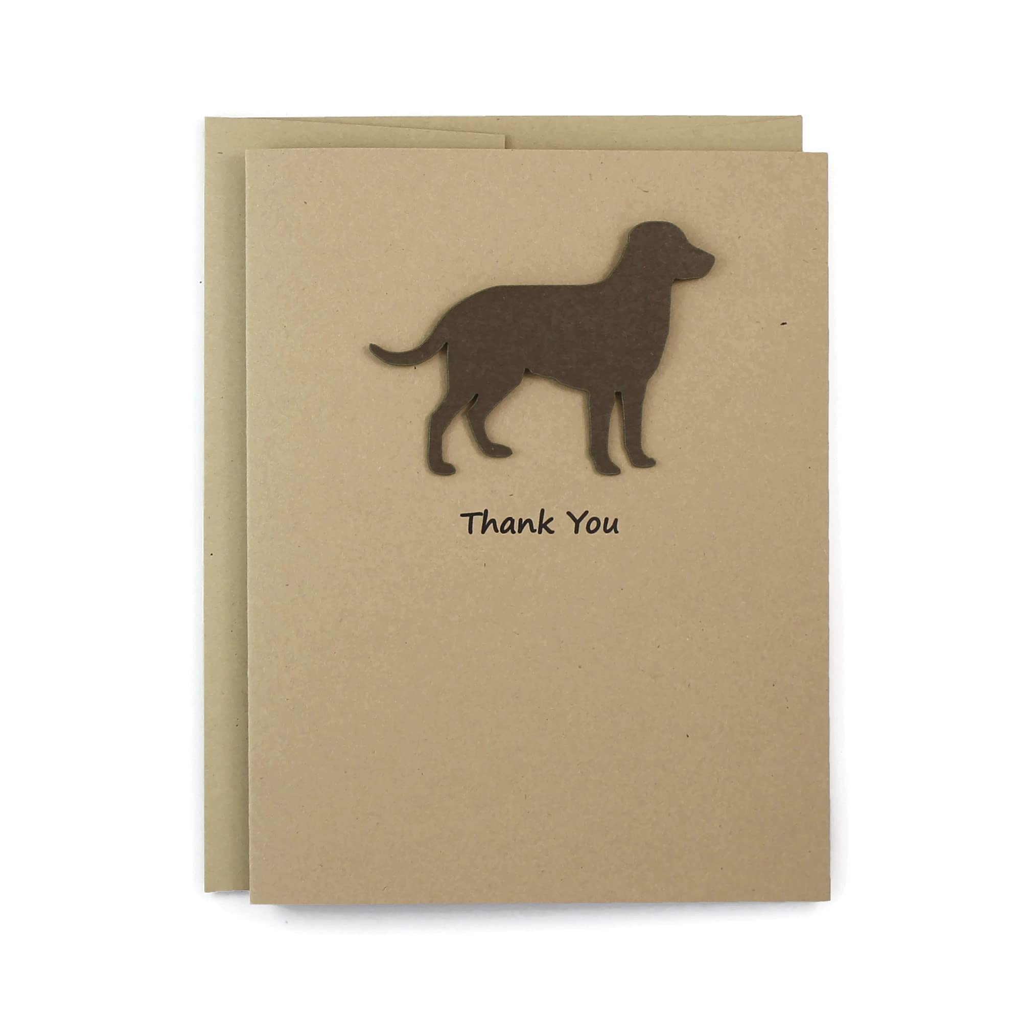 Handmade Chocolate Brown Labrador Retriever Thank You Card | Dog Lover Greeting Card | Perfect for Birthday, Thank You Notes & Pet Appreciation Gifts
