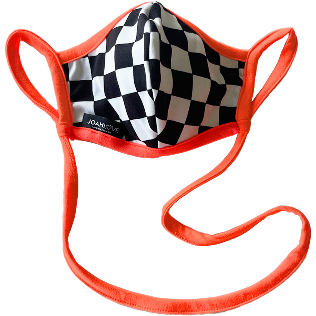 Neon Orange Infinity Checker Scarf - Stylish & Versatile Fashion Accessory for Women & Men - Perfect for Casual Outfits, Parties, and Winter Layering