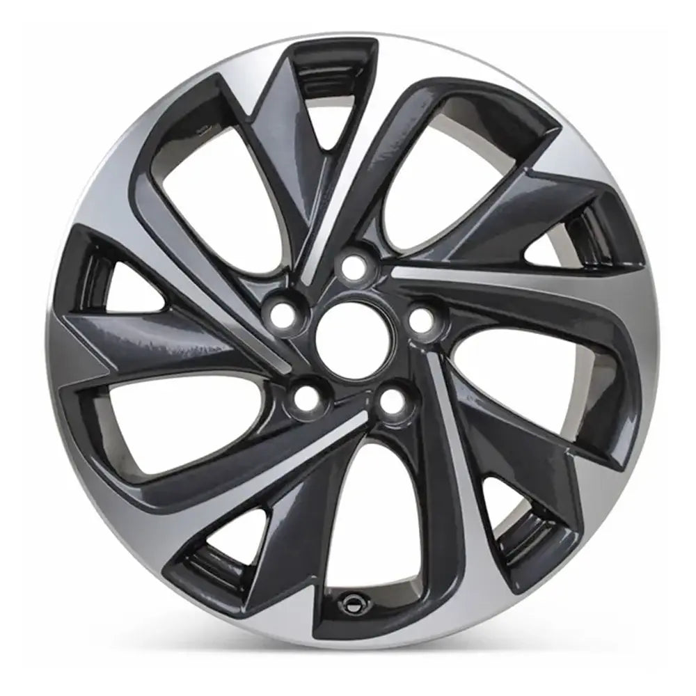 17 Inch Toyota Corolla Wheel Replacement - Machined Charcoal Replica Rim 75183 4261112D10 - Perfect for Car Upgrades & Customization