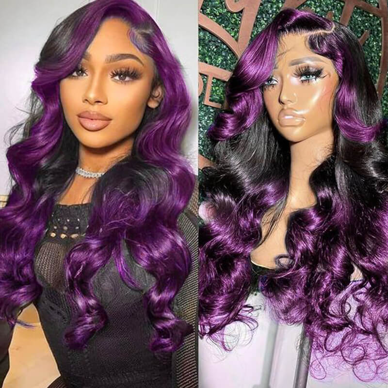 T1B/Grape Purple Highlight Body Wave