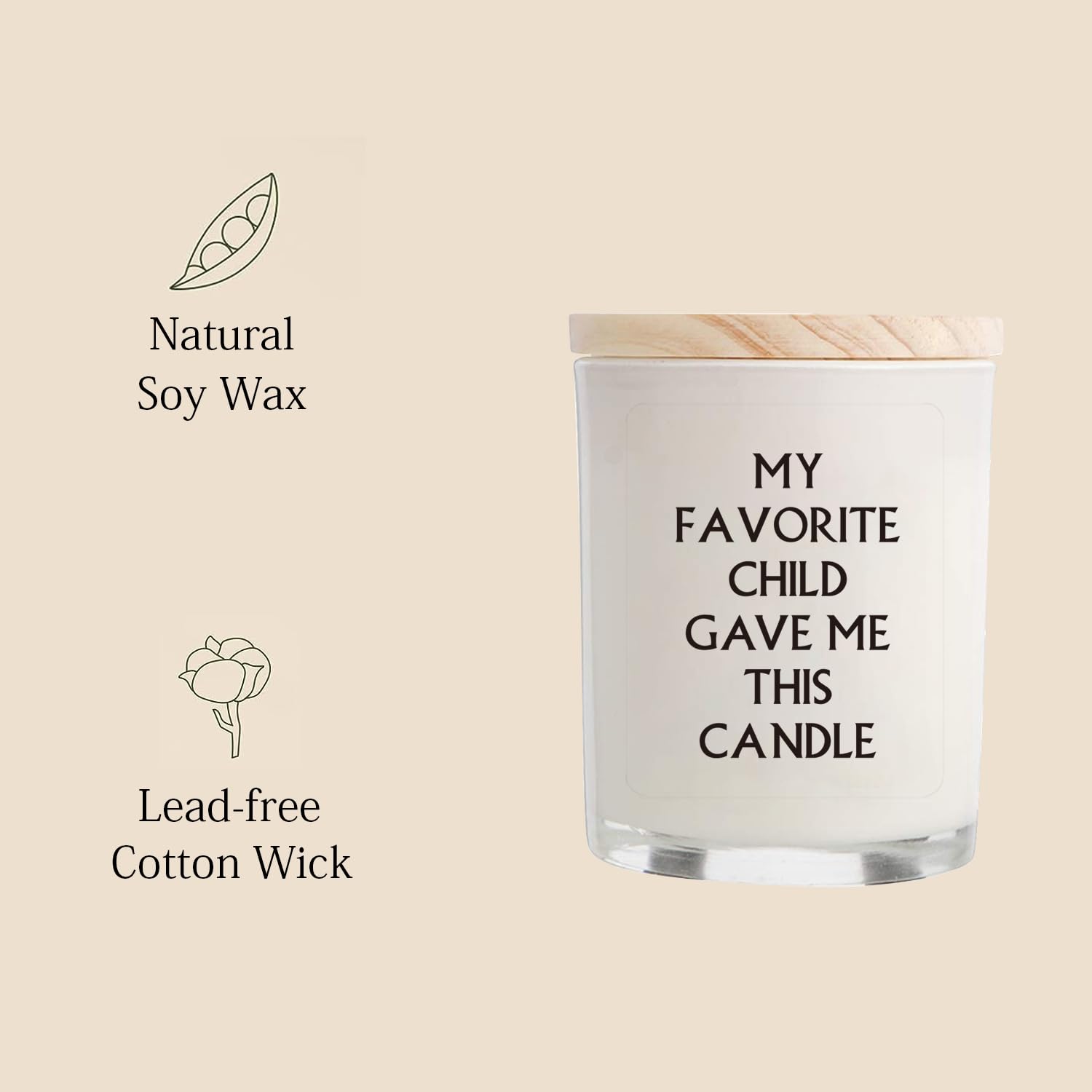 Lavender Scented Candles (5.8oz) - Best Gifts for Mom from Daughter or Son, Funny Birthday, Mother's Day, Thanksgiving & Christmas Presents - Perfect for Relaxation, Spa Nights & Home Decor