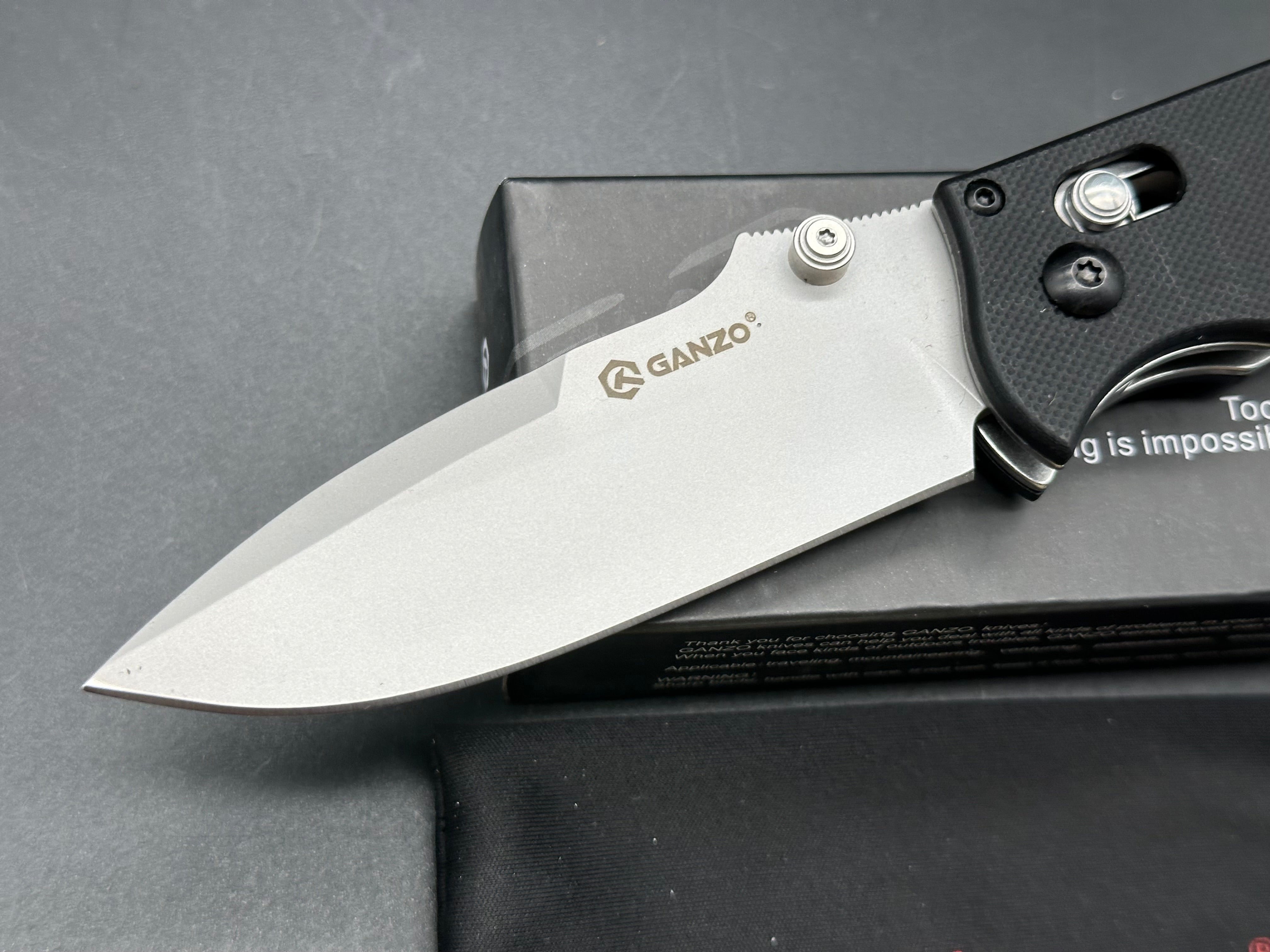 Ganzo G704 BK Folding Knife - 3.35